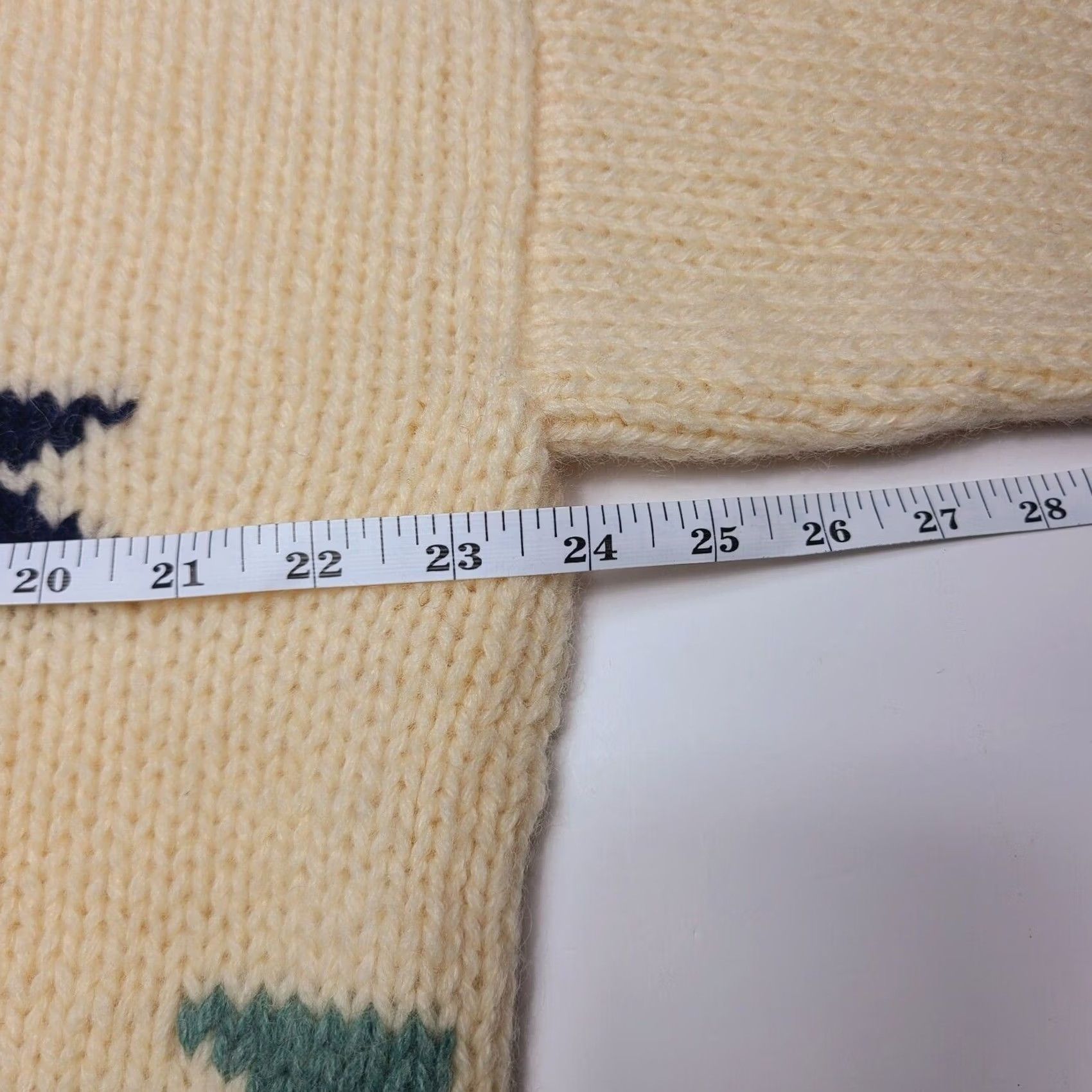 Vintage VINTAGE Susann D Sweater Hand Knit 100% Wool Aztec Design Women's Size Medium Crew Neck Knitted Tight-Knit Long Sleeve Pullover Beige, M Women's, 90s Size M / US 6-8 / IT 42-44 - 7 Thumbnail
