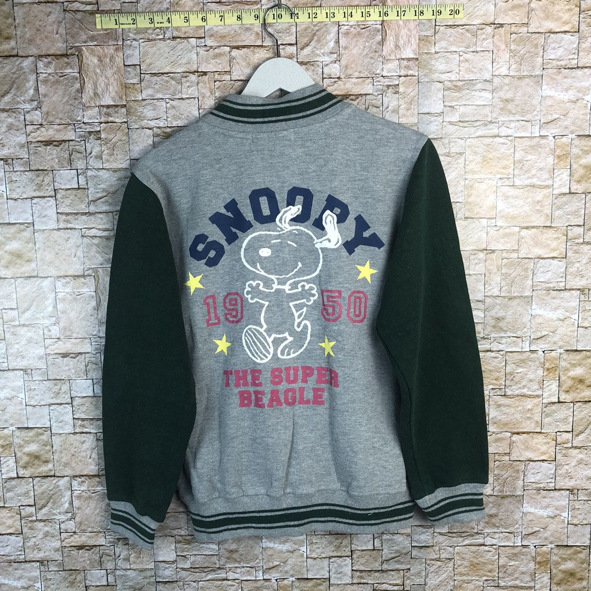 Peanuts Peanuts Snoppy Grey Bombers varsity Jacket #A166 Size US S / EU 44-46 / 1 - 13 Thumbnail