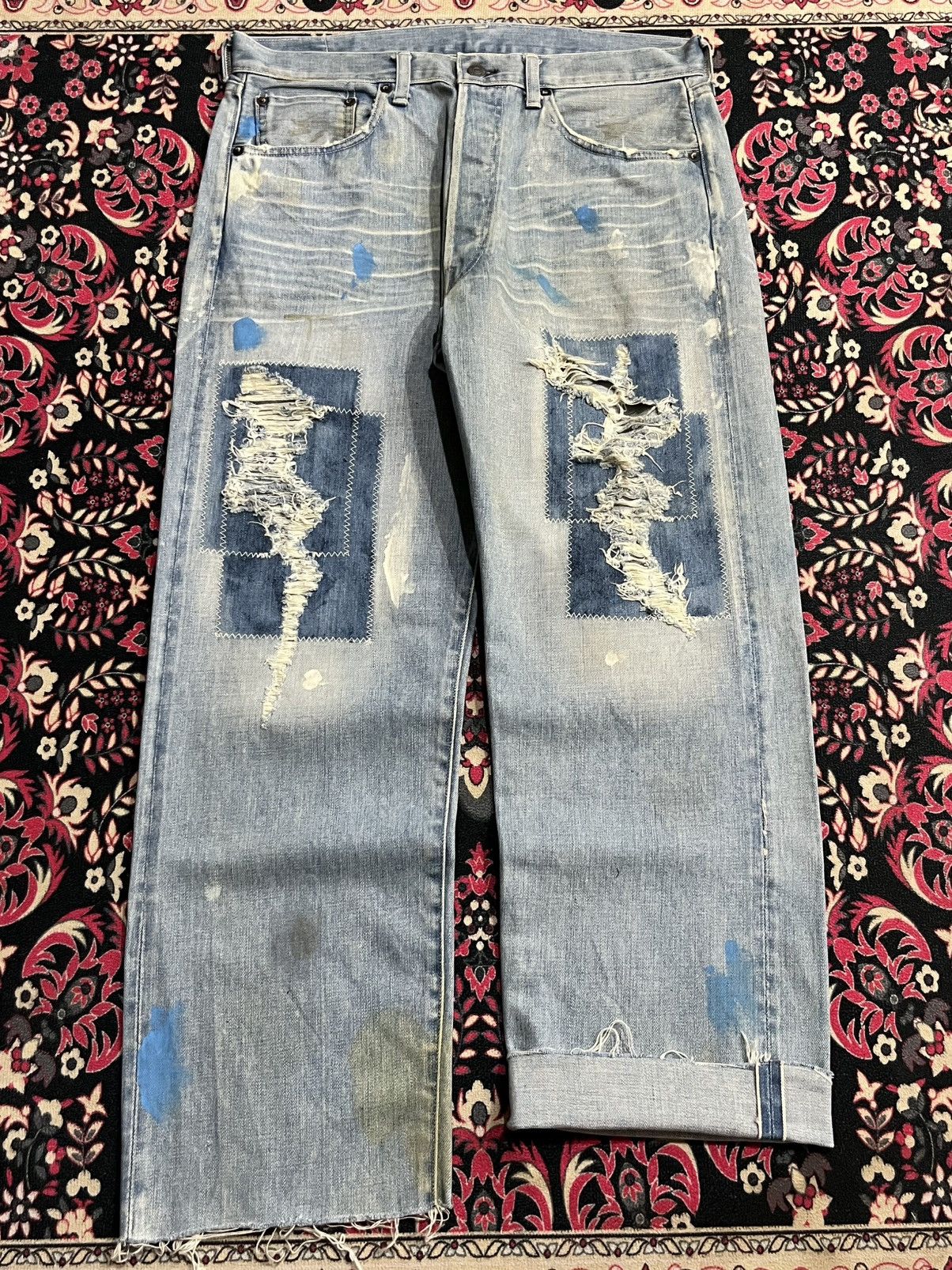 Levi’s 501 LVC Big E Distress Paint Splatter Selvedge Jeans