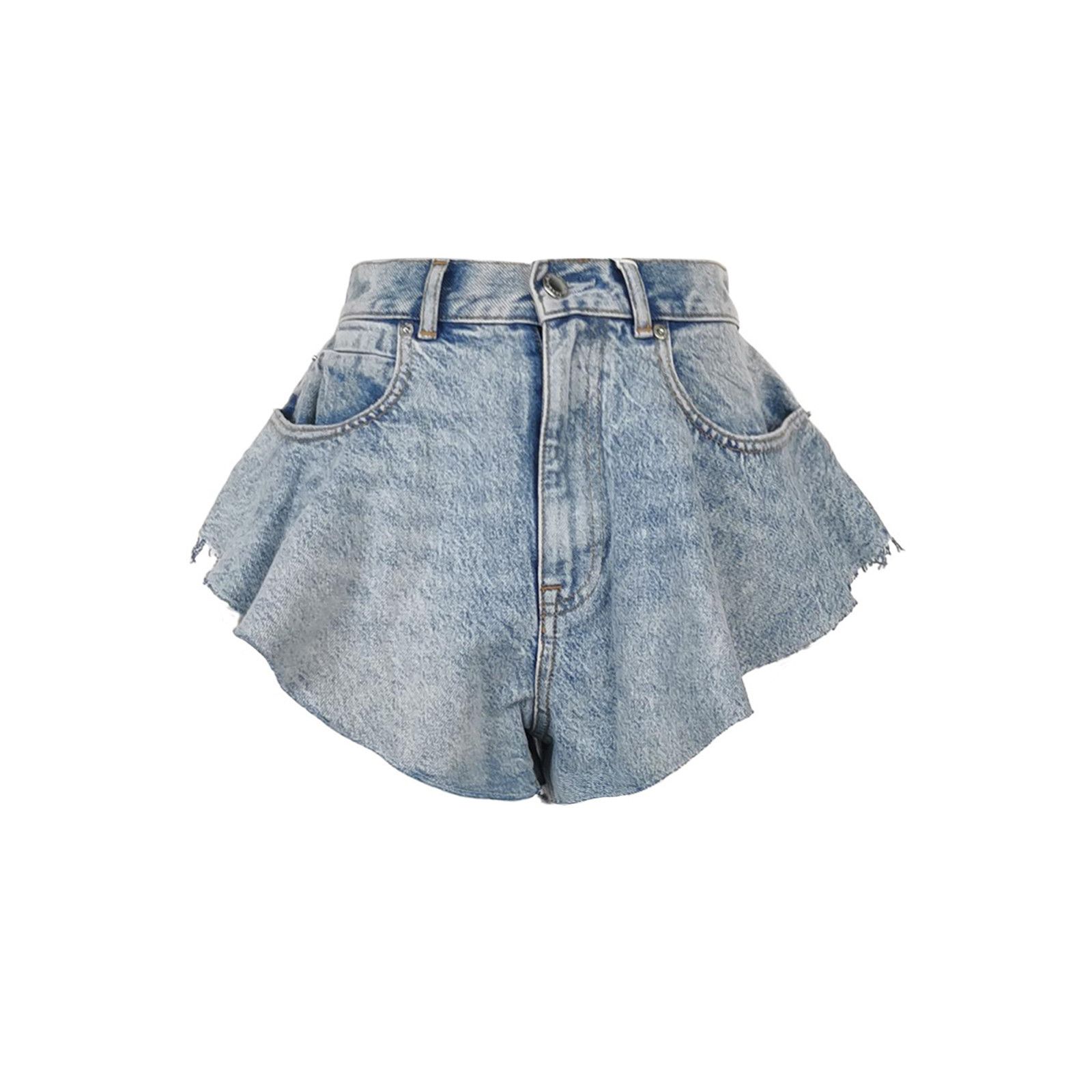 Alexander Wang Alexander Wang Ruffled Denim Shorts Size 25 Size 25" / US 0 / IT 36 - 1 Thumbnail