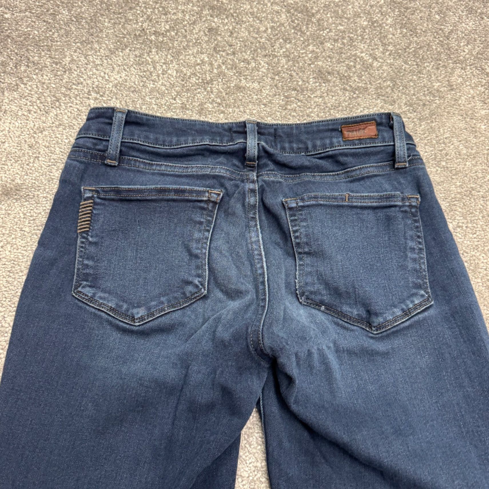 Paige VINTAGE Paige Verdugo Skinny Jeans Womens 27 Blue Dark Wash Mid Rise Ankle Denim Streetwear Size 27" / US 4 / IT 40 - 6 Thumbnail