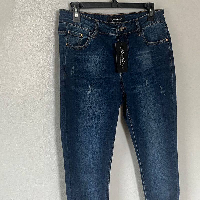 Hartford Hawthorne Women's Step Hem Denim Jeans Dark Blue 10 Size 29" - 2 Thumbnail