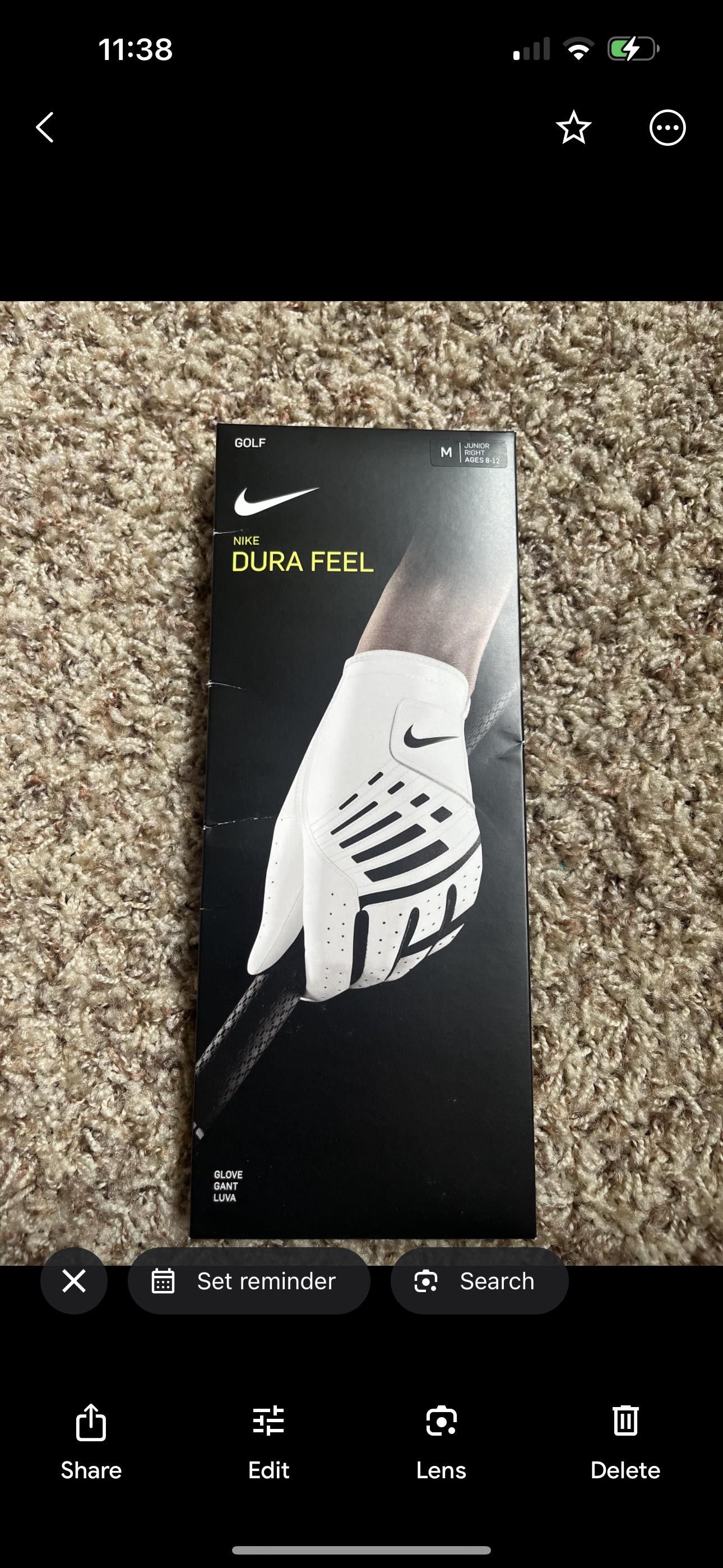 Nike Nike Golf Dura Feel Single Glove Junior Right Size ONE SIZE - 1 Thumbnail