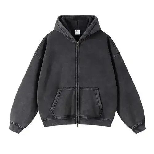 Other Streetwear Loose Washed Zipper Hoodie Sweater Size US M / EU 48-50 / 2 - 1 Thumbnail