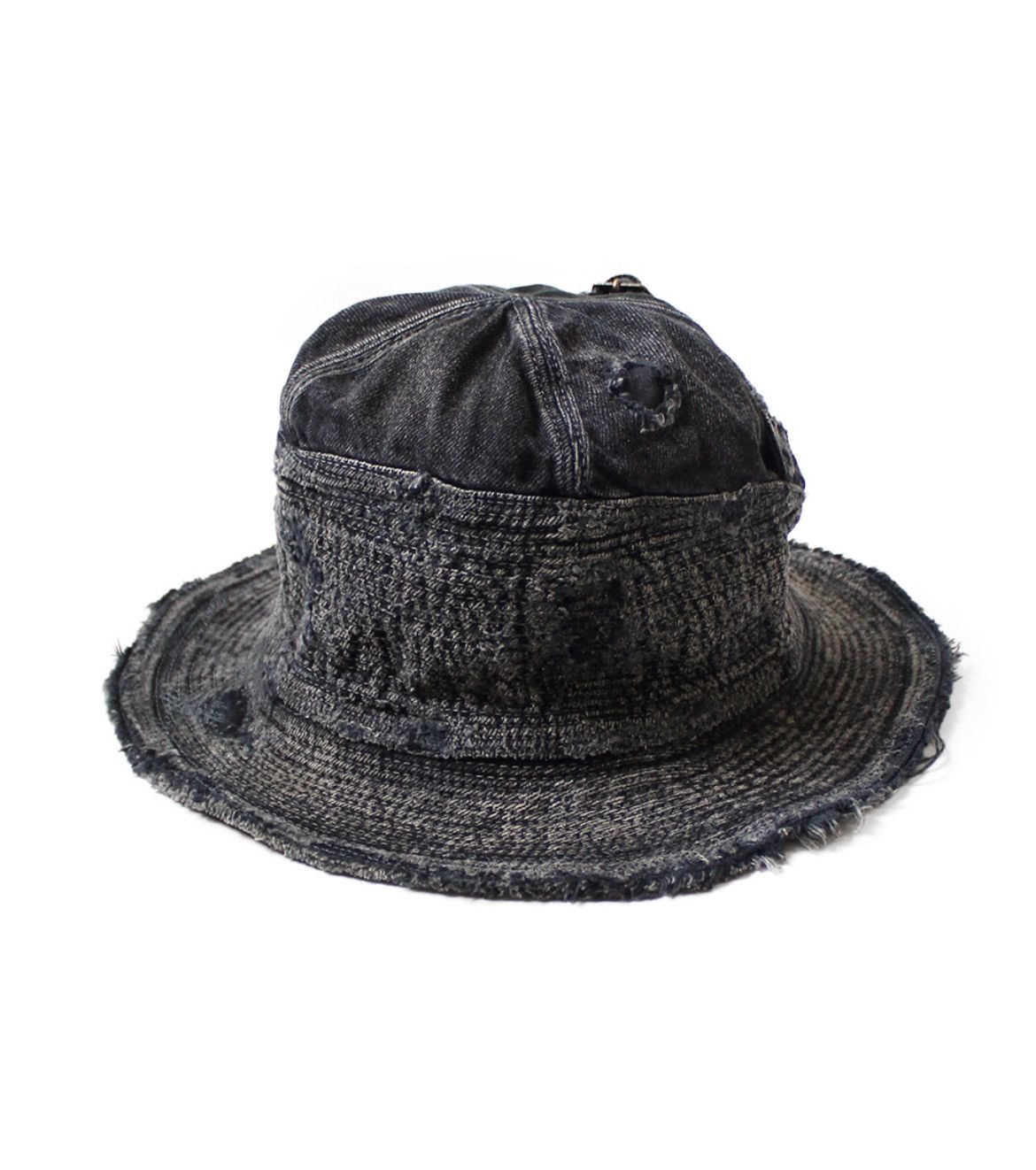 Kapital Kapital old man & sea 11.5oz Crash Remake Black denim hat Size ONE SIZE - 1 Thumbnail