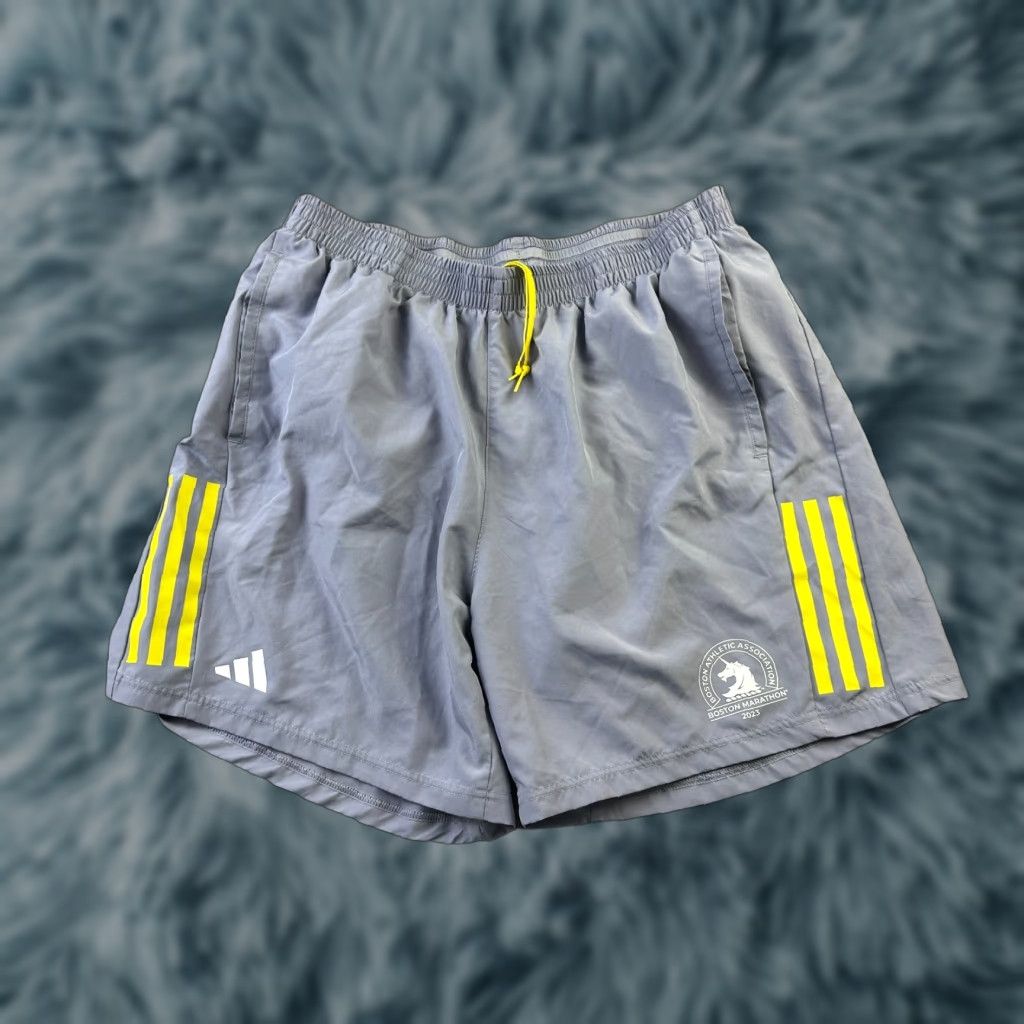 Adidas Adidas Shorts XL Blue Lined 7" Running Boston Marathon 2023 Men's Regular Athletic Breathable Pockets Drawstring Lightweight Size US 36 / EU 52 - 1 Thumbnail