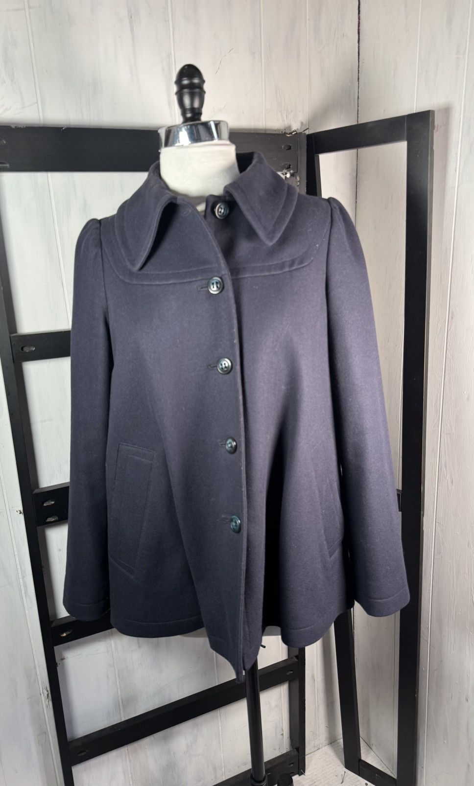 A.P.C. A.P.C. Rue Madame Navy MARIANNE Wool Blend Peacoat Size 36 Size S / US 4 / IT 40 - 4 Thumbnail