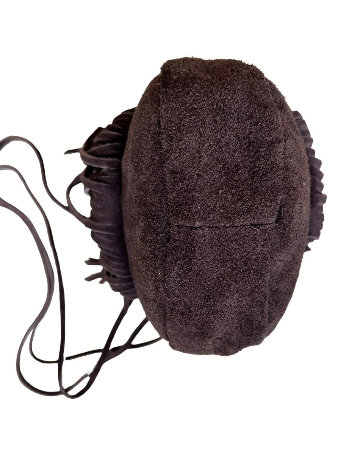Leather Vintage Unknown Japan Brown Suede Leather Mini Fringe Bag Size ONE SIZE - 18 Thumbnail