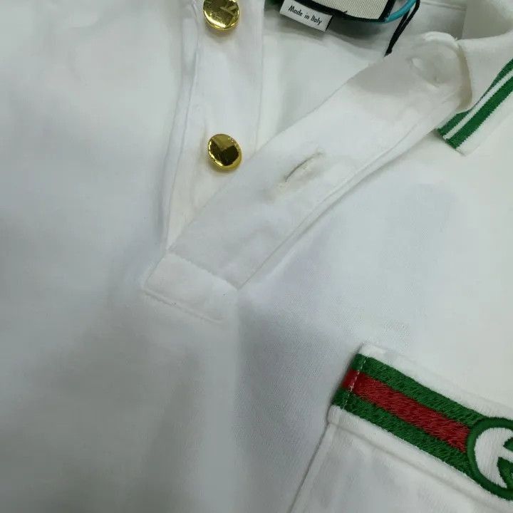 Gucci Gucci Gucci Ivory Short Sleeve Polo Shirt -2506 Size US M / EU 48-50 / 2 - 5 Thumbnail