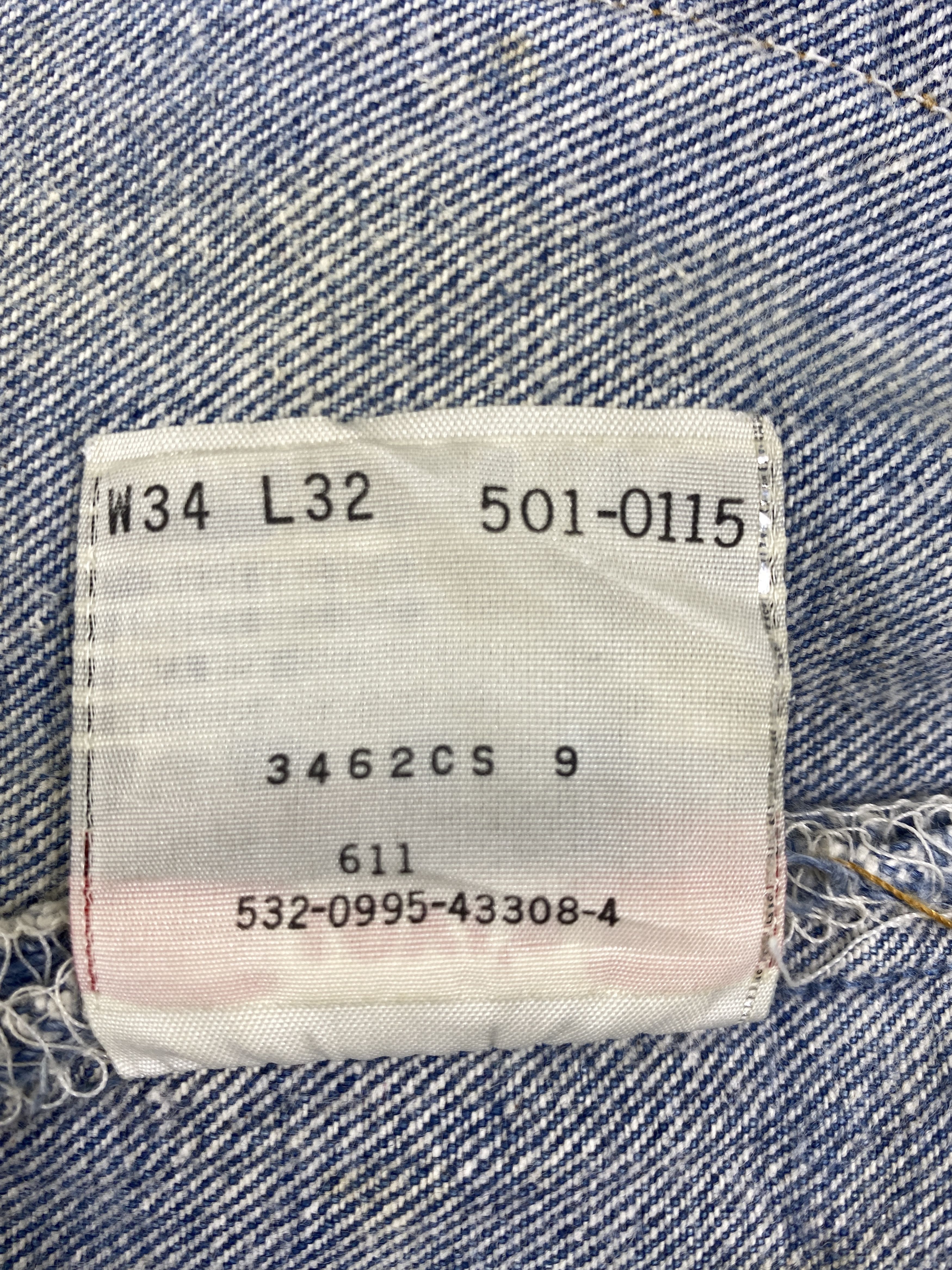 Levi's Dirty Faded Blue Vintage Levis 501 Jeans 33x27 - JN3094 Size US 33 - 10 Thumbnail