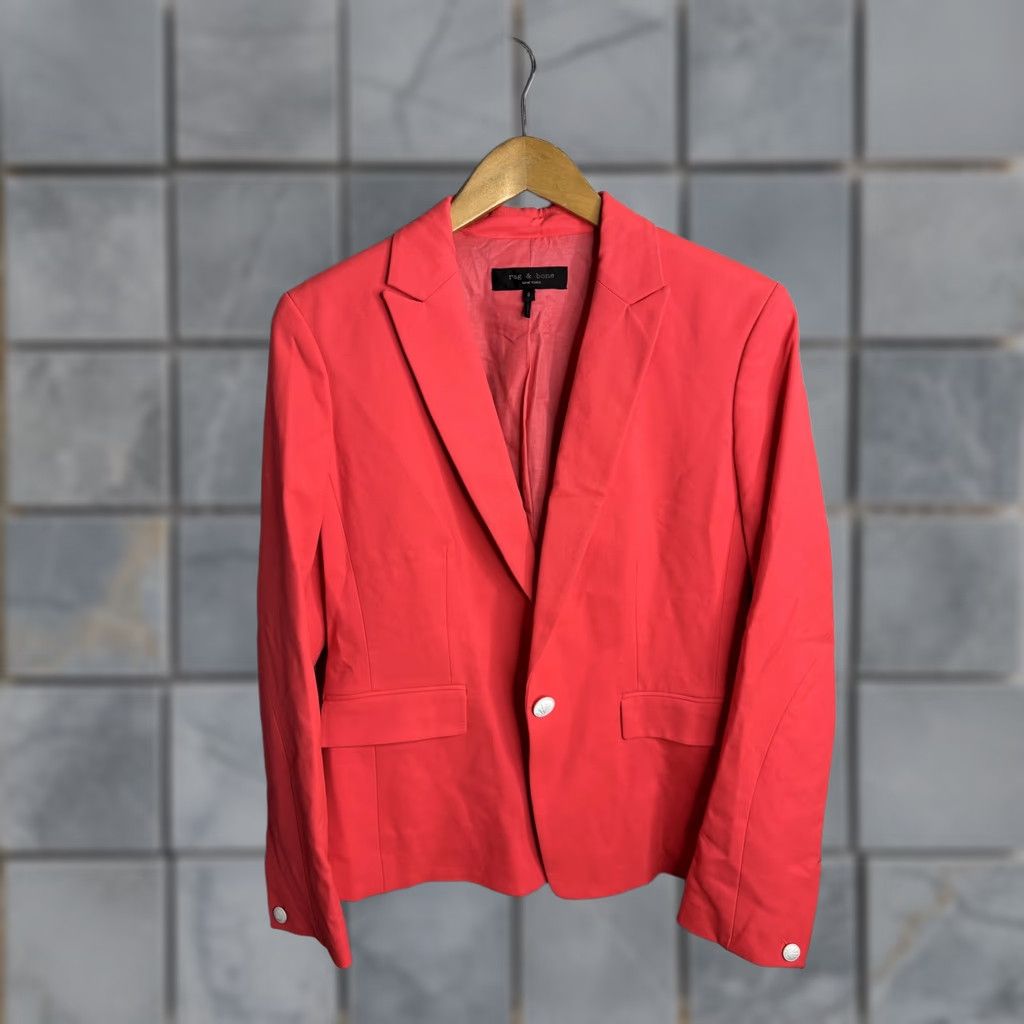 Rag & Bone Rag & bone Blazer Womens 8 Coral Pink Tailored Suit Jacket Portugal Work Shirt Bottons Notch Size M / US 6-8 / IT 42-44 - 1 Thumbnail