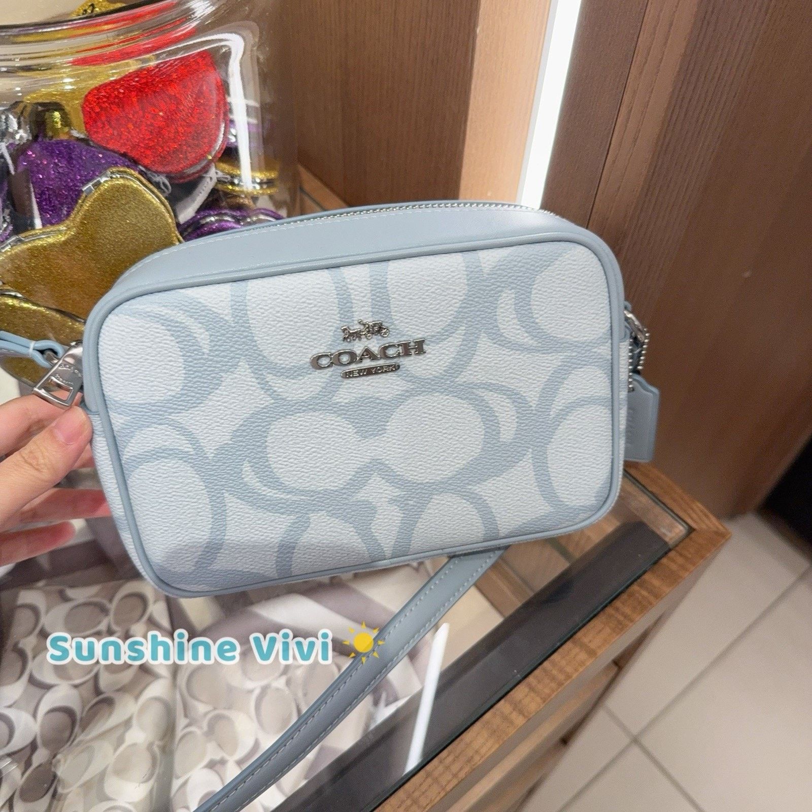 Coach NWT COACH Mini Jamie Camera Bag CBL94 Silver/Ice Blue Size ONE SIZE - 1 Thumbnail