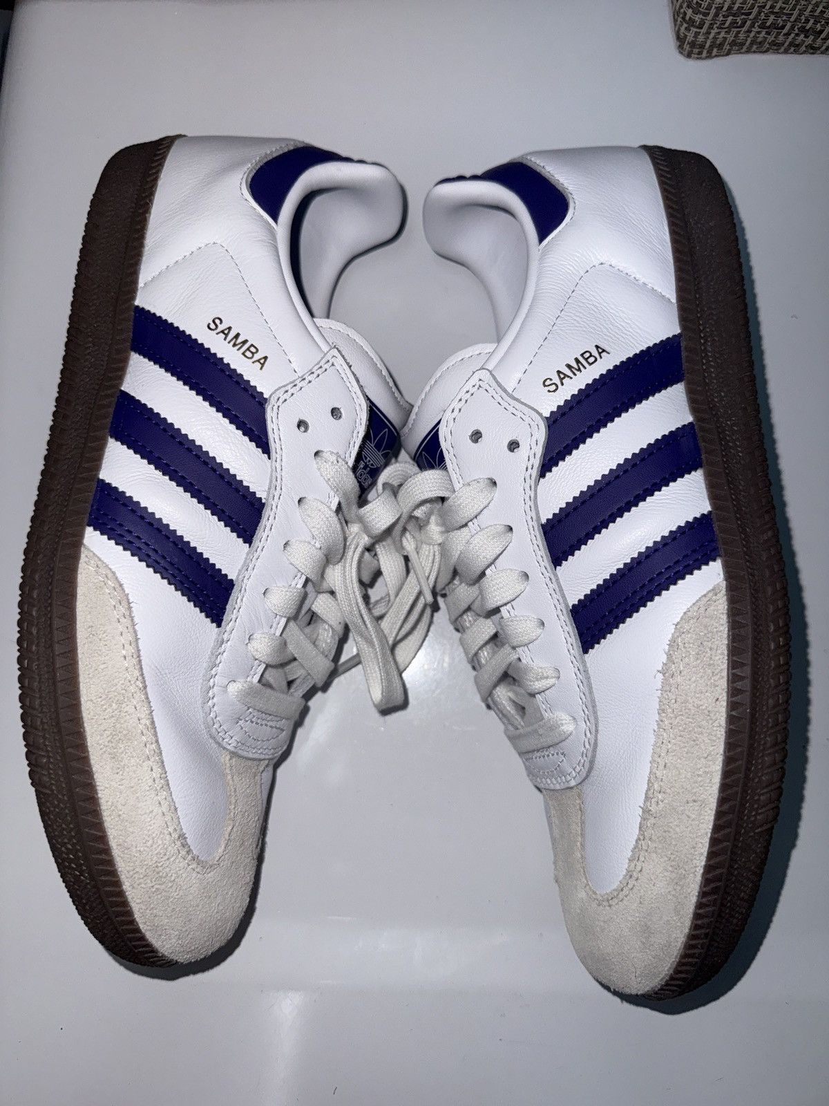 Adidas Sambas ADV White/Collegiate Purple Size US 9 / EU 42 - 3 Thumbnail