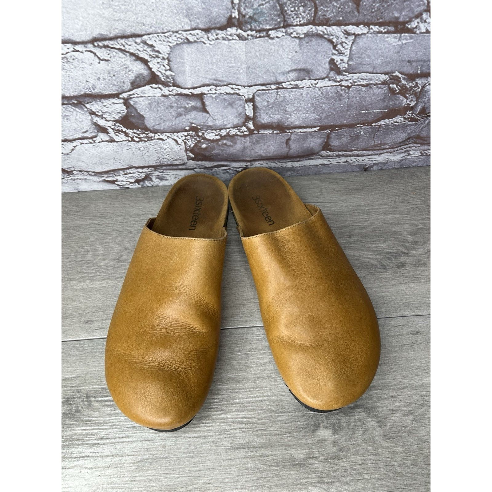 3sixteen 3sixteen Vibram Tan Brown Leather Mules Flat Shoes Women’s S Size US 11 / IT 41 - 10 Thumbnail