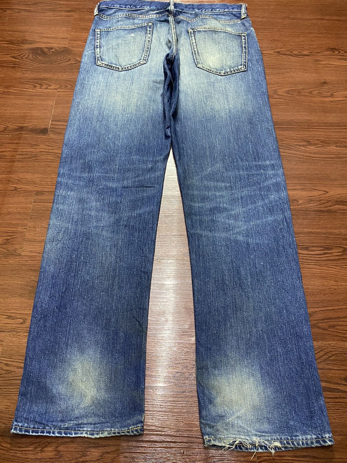 Japanese Brand Vintage Japanese Brands Gu Mud Wash Distressed Loose Jeans Size US 34 / EU 50 - 2 Thumbnail