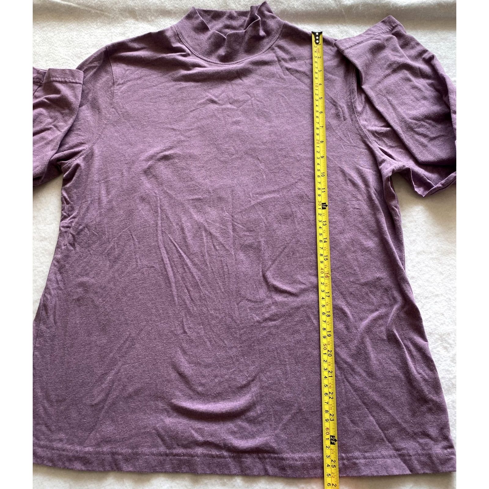 Croft & Barrow Croft & Barrow Shirt Women’s XL Purple Long Sleeve Mock Neck Casual Cotton Spandex Regular Adults Womens Size XL / US 12-14 / IT 48-50 - 5 Thumbnail