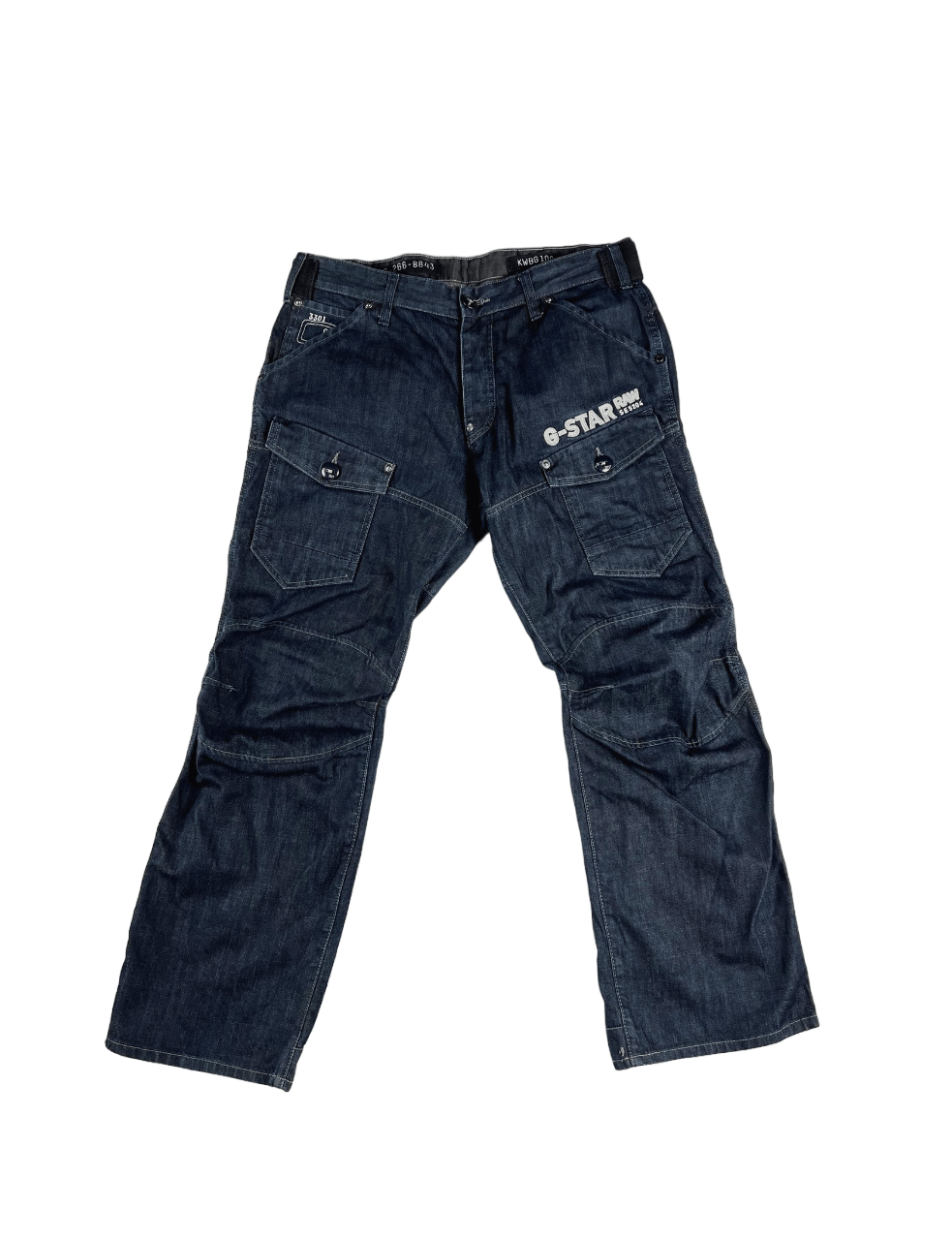 Image of G Star Raw x Gstar Vintage G-Star Cargo Denim Jeans 36X32 in Navy, Men's