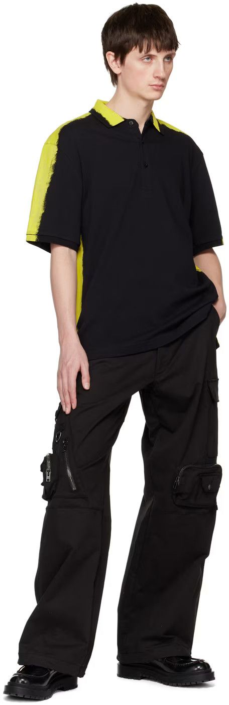 Moschino o1y0225 Logo Polo Shirt in Black/Yellow Size US M / EU 48-50 / 2 - 4 Thumbnail