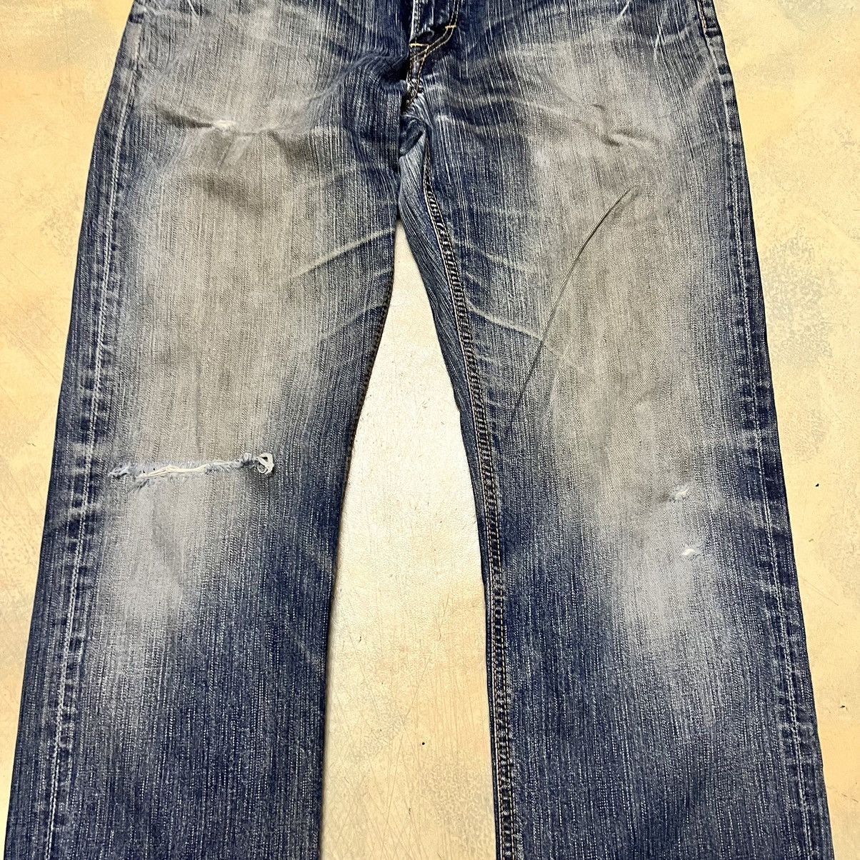 Edwin × Japanese Brand Edwin 503 Premium Made In Japan Distressed Denim Jeans Size US 33 - 4 Thumbnail