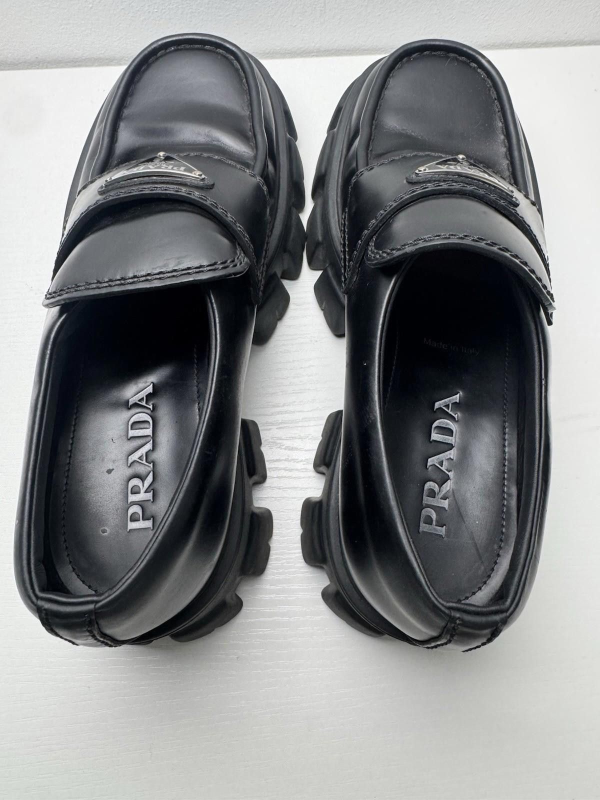 Prada Prada Monolith Loafers Black Leather Women’s Sz 6.5 Size US 7.5 / IT 37.5 - 6 Thumbnail