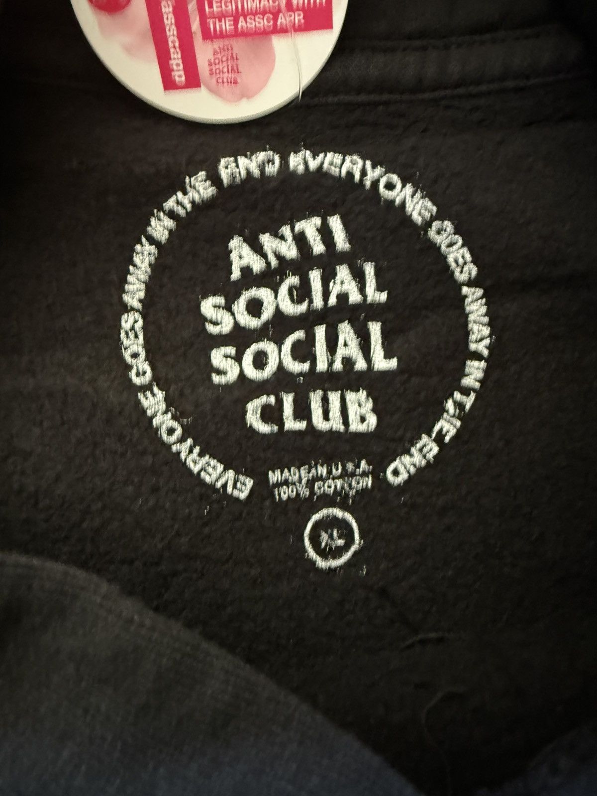 Anti Social Social Club × Fragment Design Anti Social Social Club x Fragment Hoodie Black Pink XL Size US XL / EU 56 / 4 - 3 Thumbnail