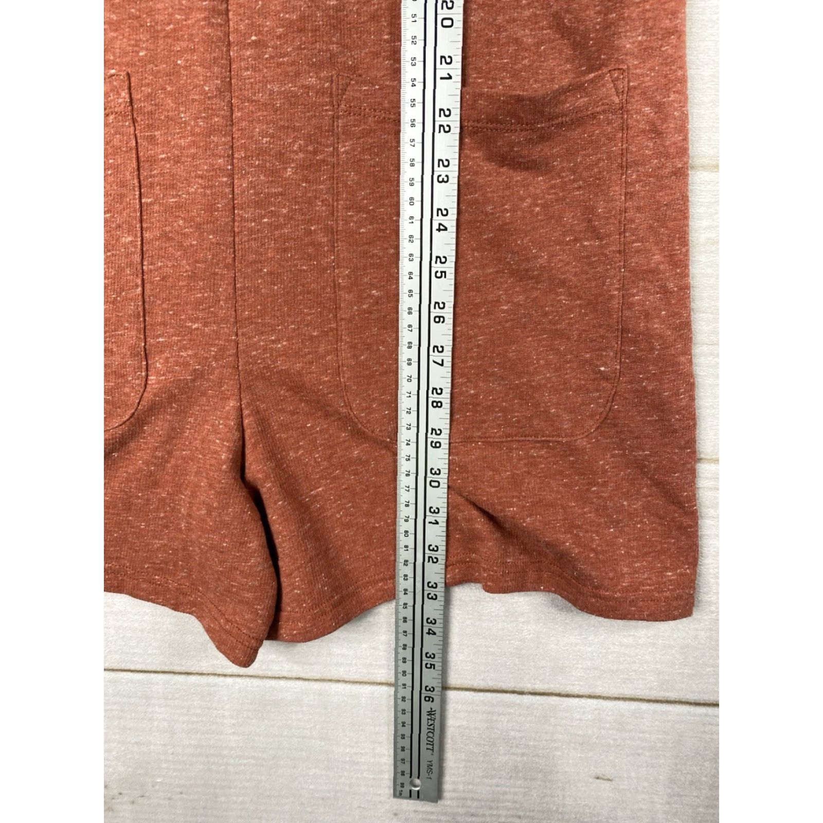 Madewell Madewell Romper Womens M Shortall V Neck Pockets Shorts Stretch Cotton Speckled Size 32" / US 10 / IT 46 - 5 Thumbnail