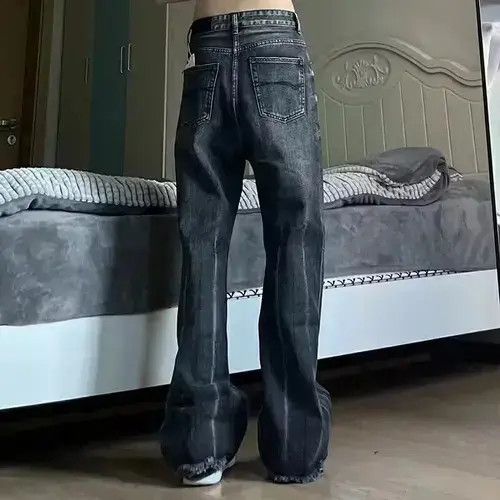 Jean distressed fade flared jeans Size US 34 / EU 50 - 2 Thumbnail