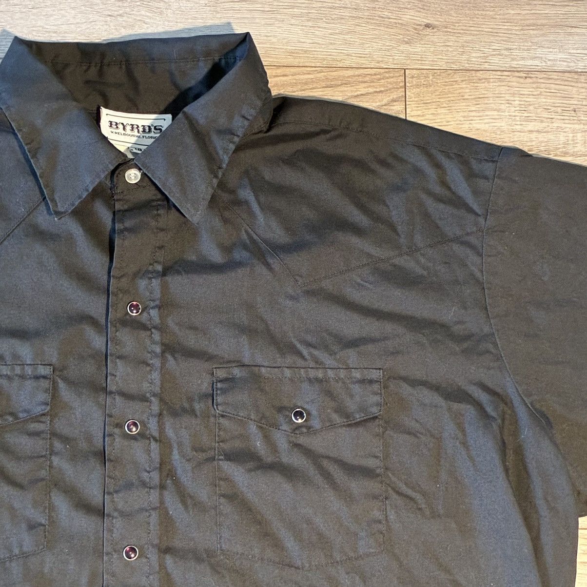Other black short sleeve pearl snap button up shirt Size US XXL / EU 58 / 5 - 2 Thumbnail