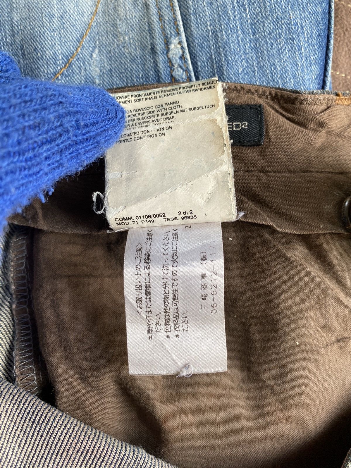 Dsquared2 Vintage Dsquared2 Waxed D2Lux Flare Denim Size US 29 - 19 Thumbnail