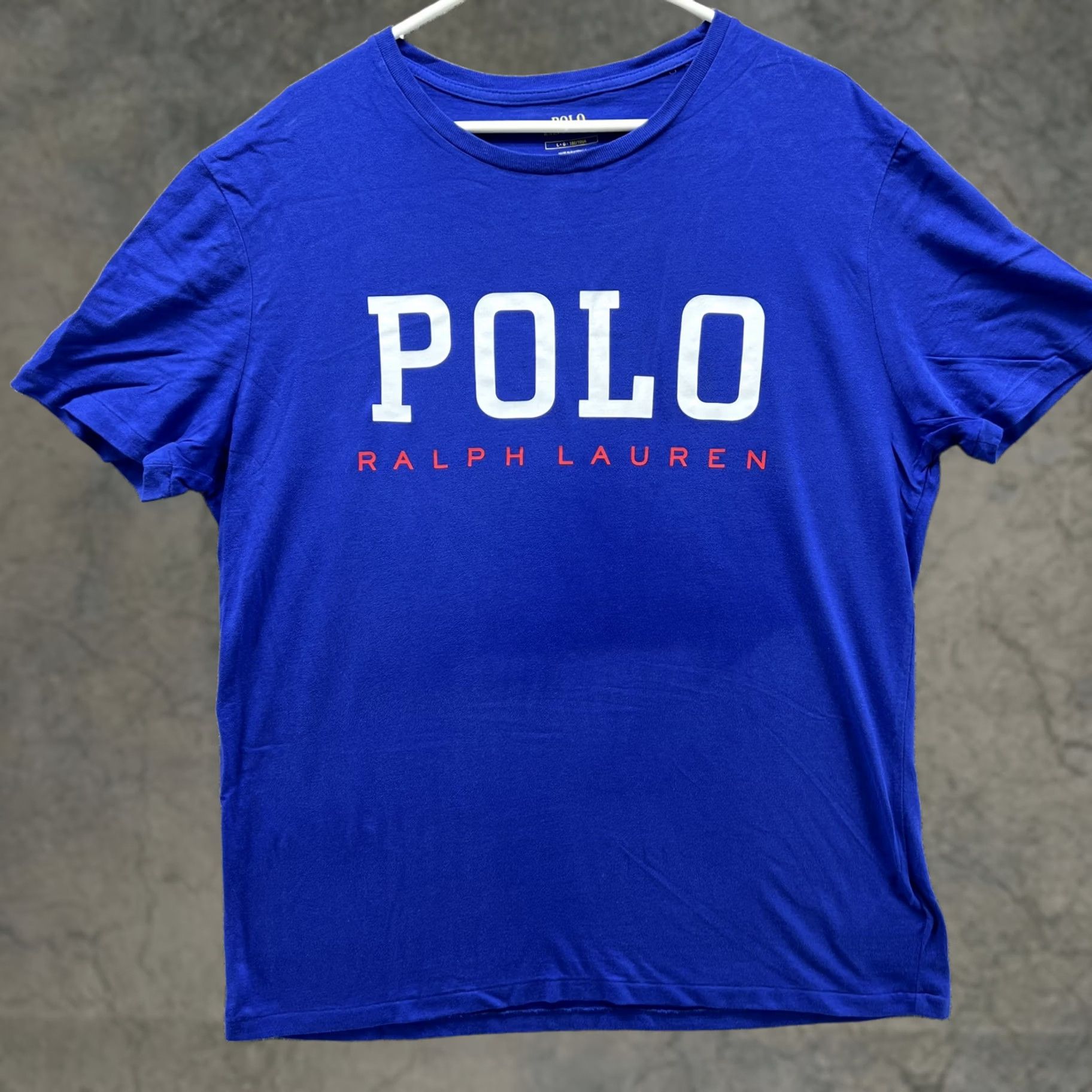 Polo Ralph Lauren Polo Ralph Lauren Shirt Mens Large Blue Polo Logo Graphic Tee Tagless Crew Neck Short Sleeve Size US L / EU 52-54 / 3 - 1 Thumbnail