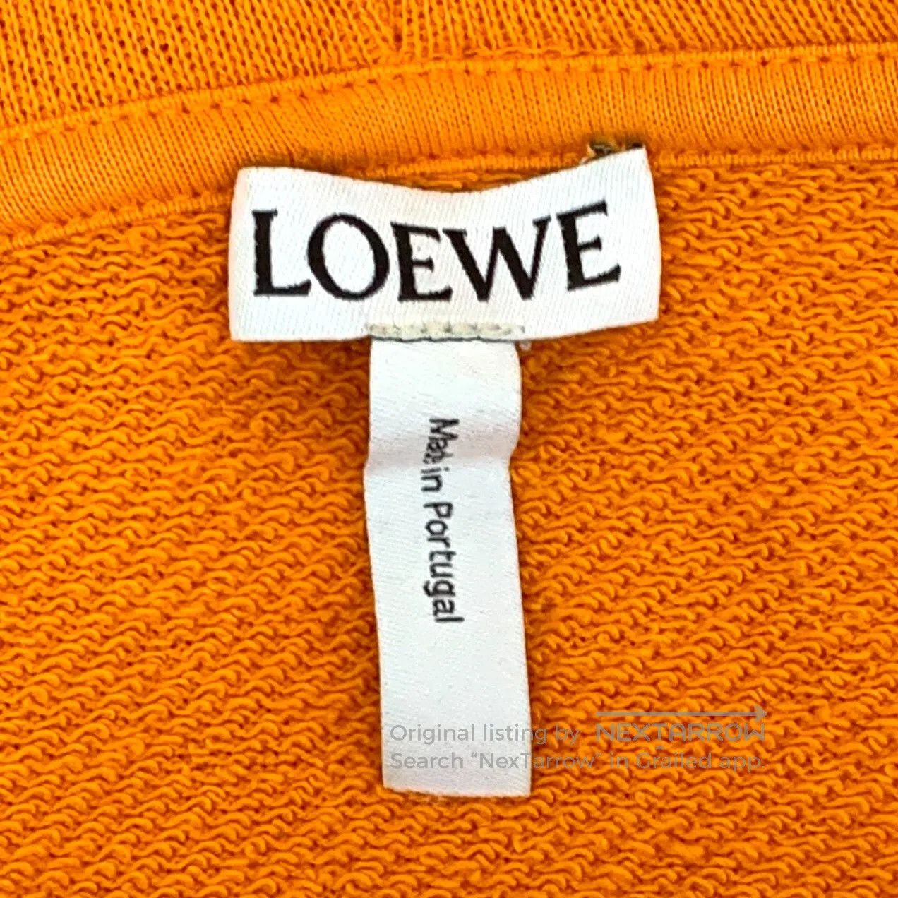 Loewe Loewe Orange Logo Letter Cotton Hooded Drawstring Long Sle Size US S / EU 44-46 / 1 - 6 Thumbnail