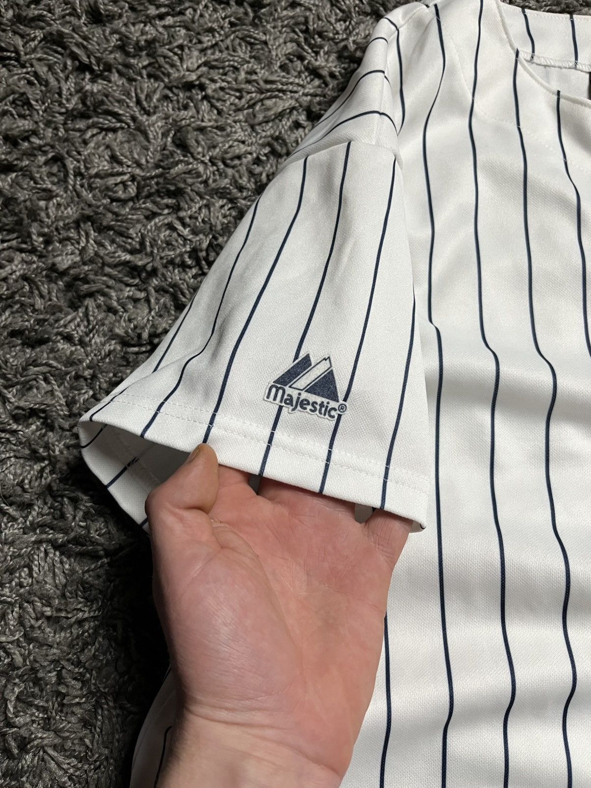 MLB Majestic NY Yankees Pinstripe Jersey #33 Swisher L Size US L / EU 52-54 / 3 - 5 Thumbnail