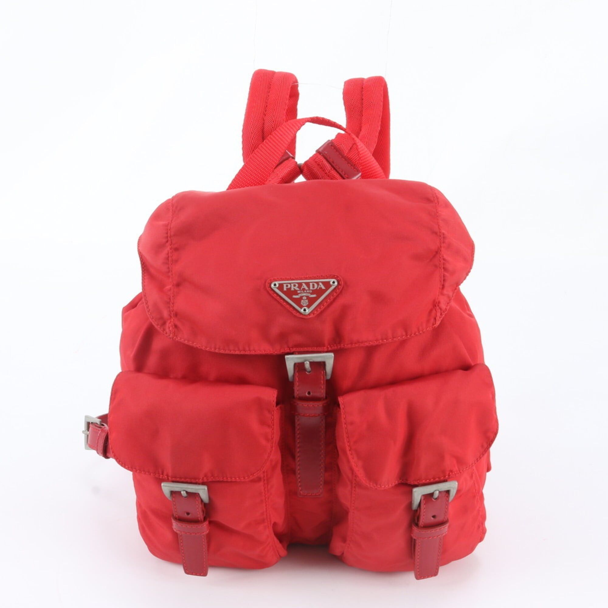Prada Tessuto Nylon Triangle Logo Leather Backpack Prada Tessuto Nylon Triangle Logo Leather Backpack main image 3