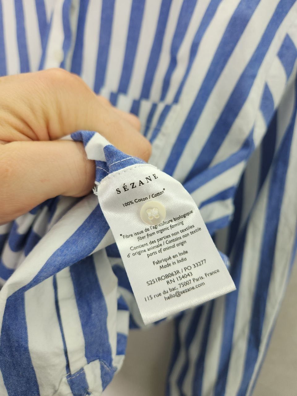 Sezane Sezane Button Up Stripped Max Shirt Size XXL / US 16-18 / IT 52-54 - 6 Thumbnail