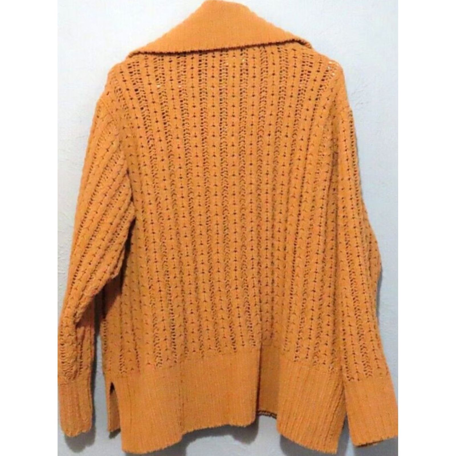 Vintage Aerie Women's M Brown 1/2 Zip Loose Knit Long Sleeve Sweater Shirt Size M / US 6-8 / IT 42-44 - 5 Thumbnail
