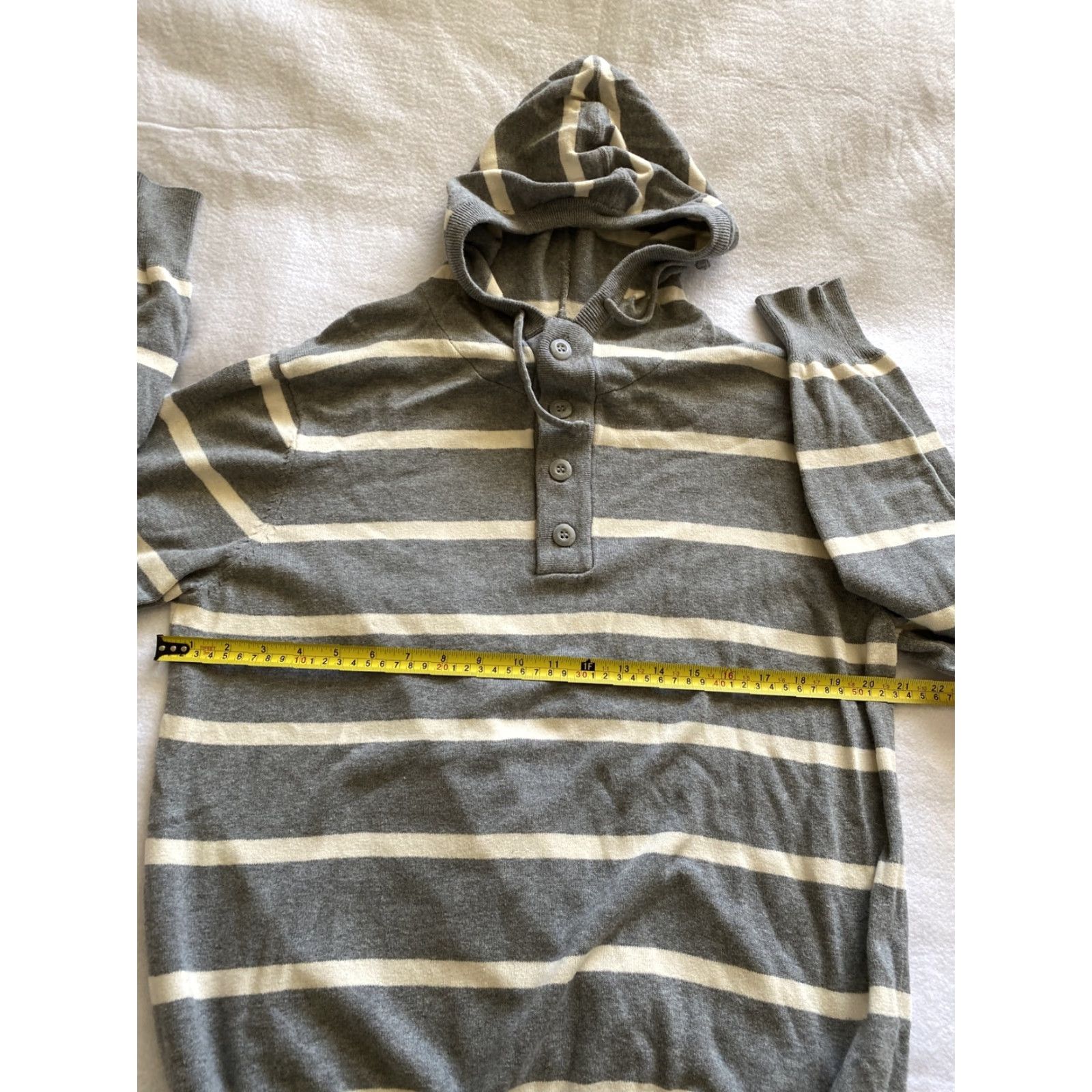 JW Anderson Frederik Anderson Copenhagen Hoodie Men L Gray Striped Sweatshirt Hooded Long Sleeve Size US L / EU 52-54 / 3 - 4 Thumbnail