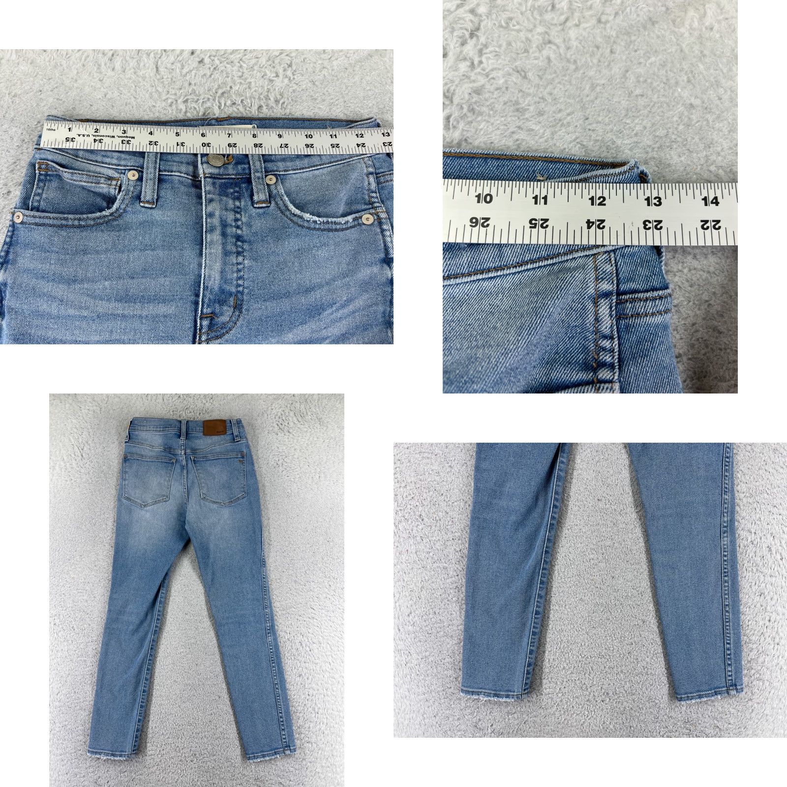 Madewell Madewell Jeans Womens 24 Blue Denim 10" High Rise Skinny Crop Cotton 24x25 Jeans Size 42" / US 20 - 9 Thumbnail