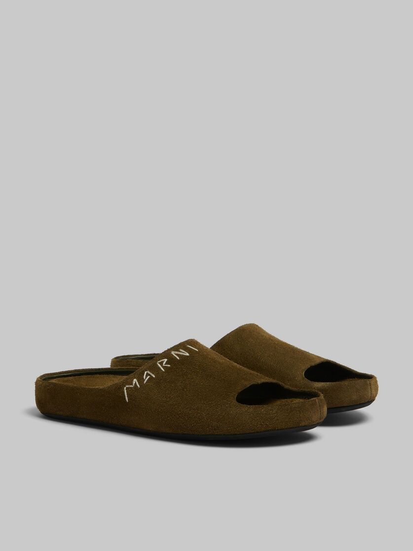 Marni o1w1db11025 Fusslide Sandal in Green Size US 7.5 / EU 40-41 - 2 Thumbnail