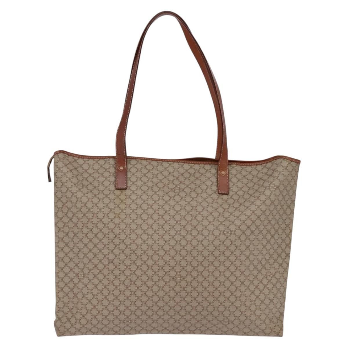 Celine CELINE Macadam Canvas Shoulder Bag Pvc Beige Gold Size ONE SIZE - 3 Thumbnail