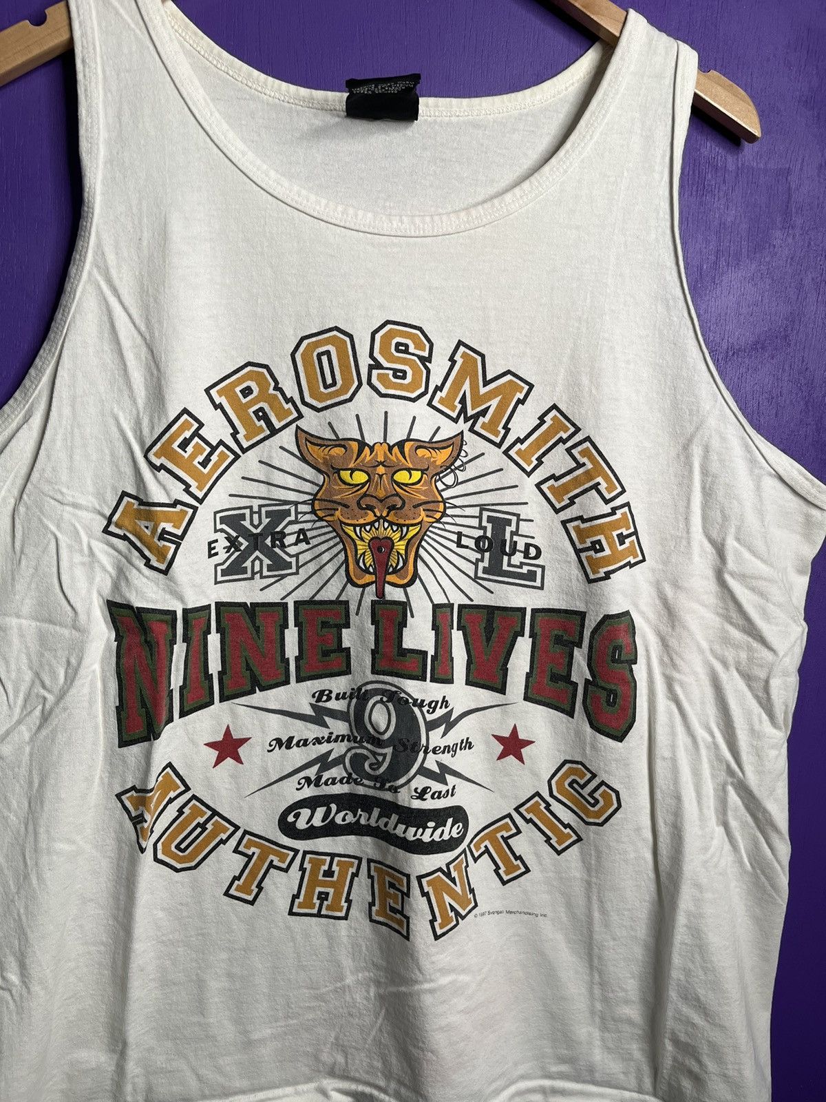 Band Tees × Vintage Vintage 1997 Aerosmith nine lives tour tank top Size US XL / EU 56 / 4 - 3 Thumbnail