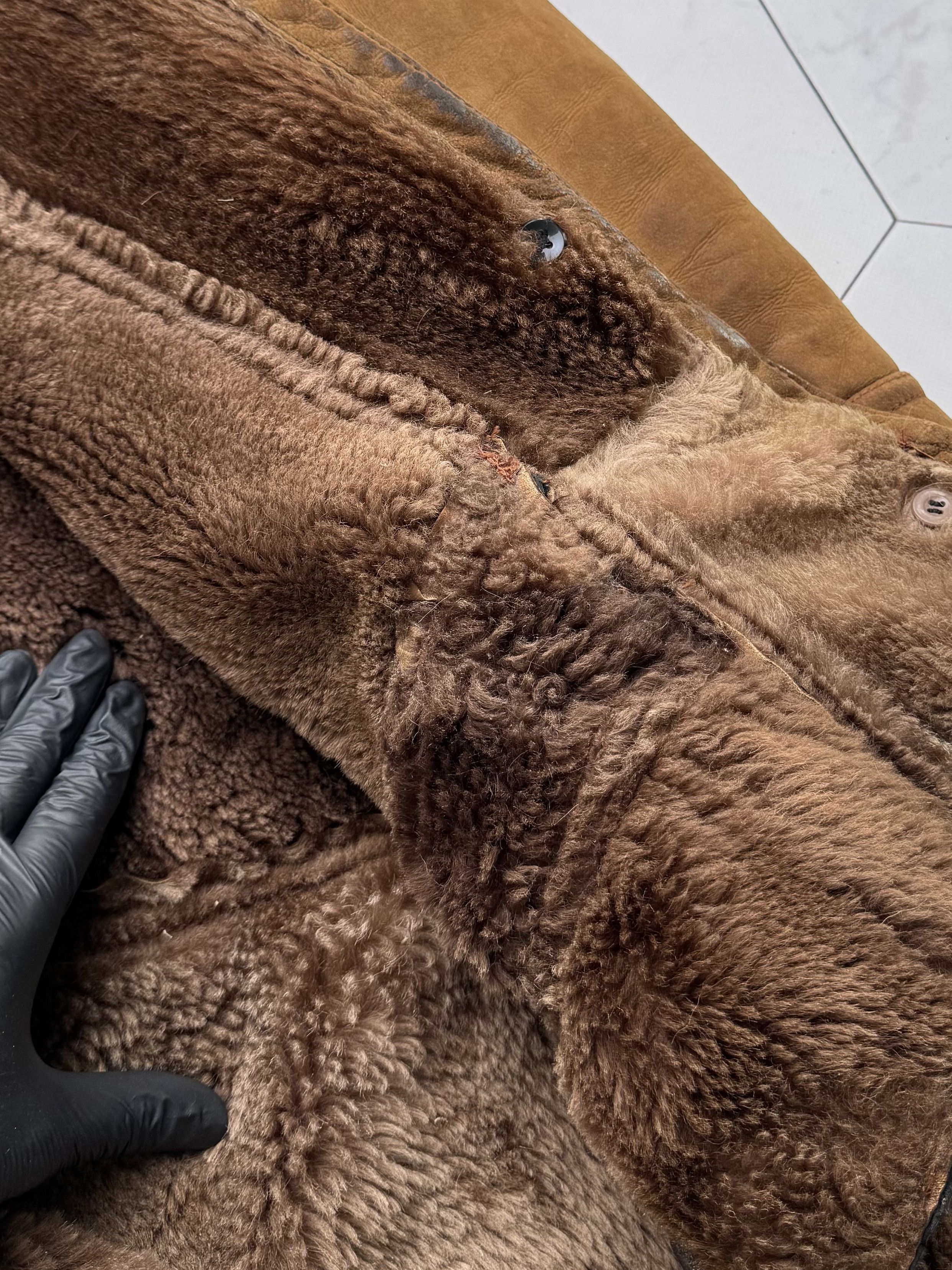 Vintage Vintage Real Sheepskin Coat Hooded Leather Winter Outerwear Size L / US 10 / IT 46 - 18 Thumbnail