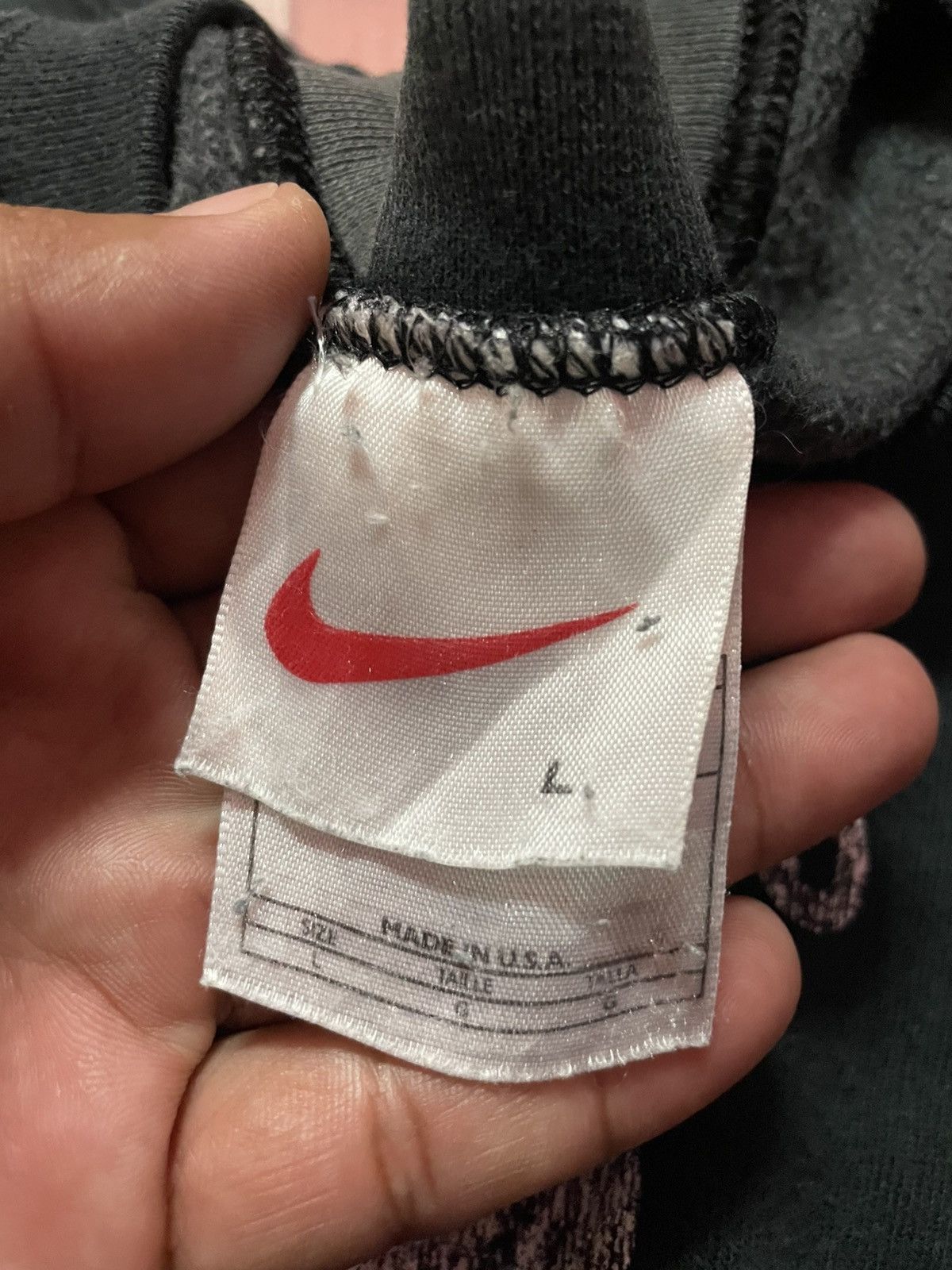 Nike Vintage 90s Nike Centre Logo Oversized Swearshirt Size US L / EU 52-54 / 3 - 3 Thumbnail