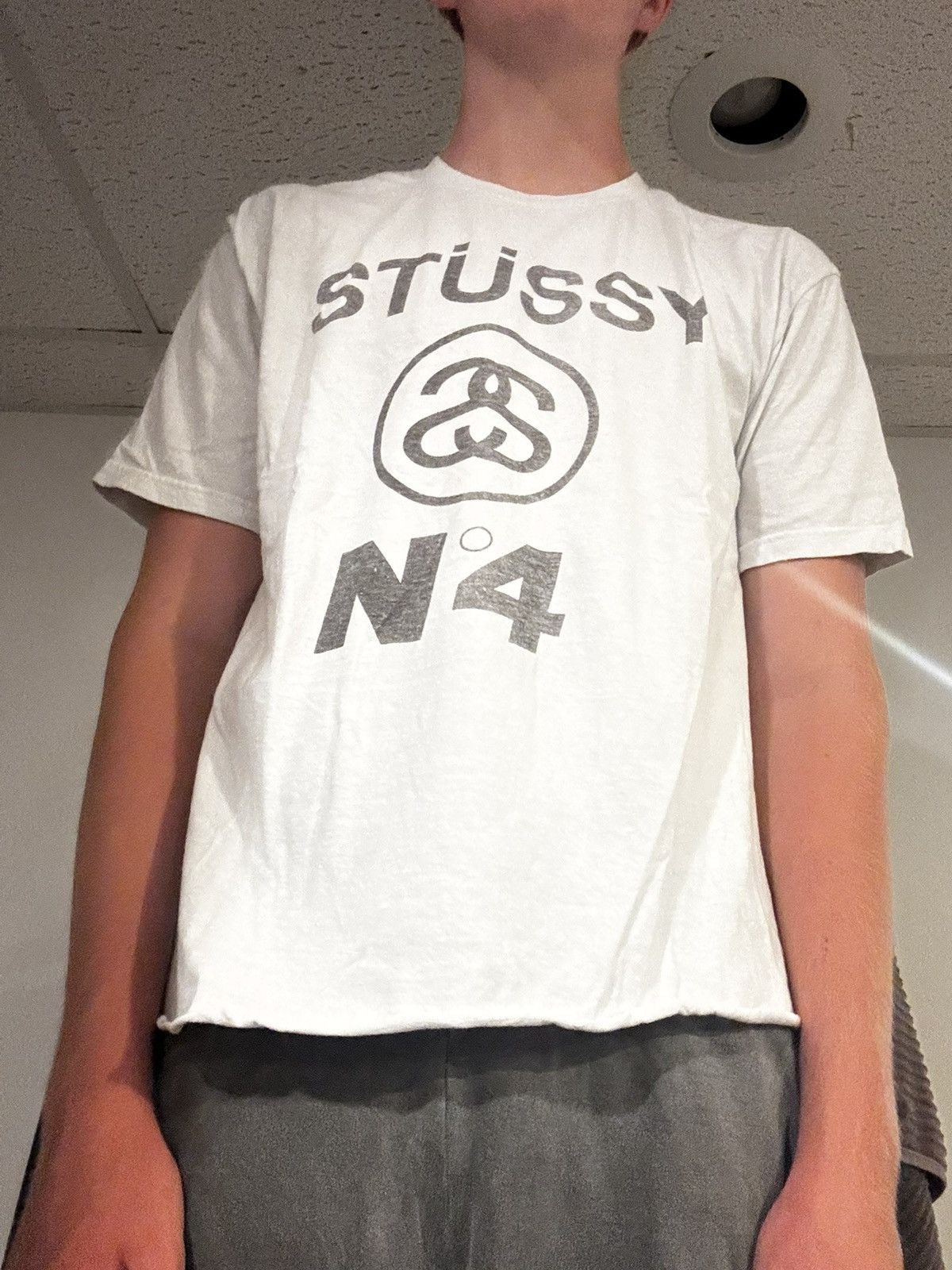 Stussy Cropped Stussy N°4 Tee Size US L / EU 52-54 / 3 - 5 Thumbnail