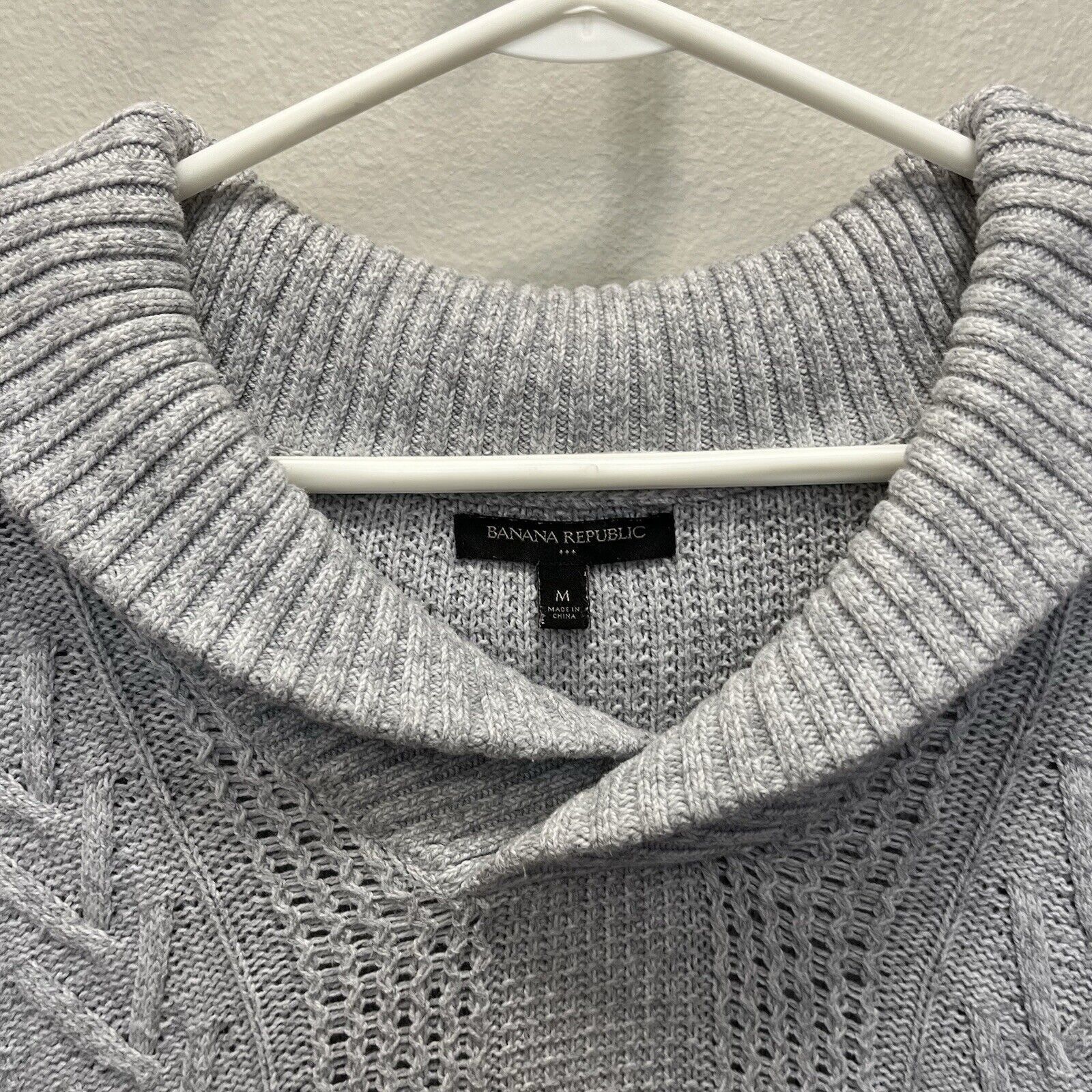Banana Republic Banana Republic | Cable Knit Shawl N. Fisherman Sweater Wool Size US M / EU 48-50 / 2 - 3 Thumbnail