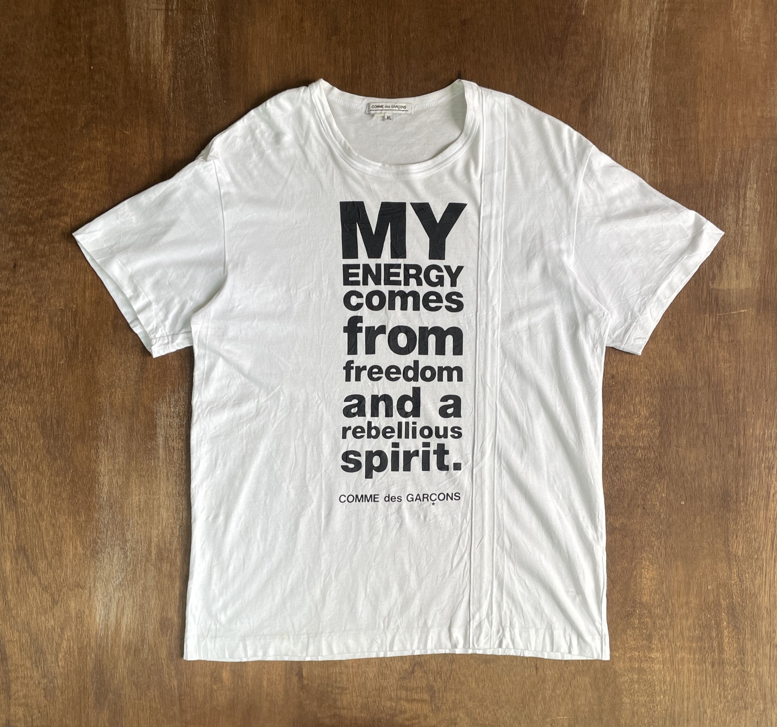 Comme Des Garcons My Energy Comes From Freedom | Grailed