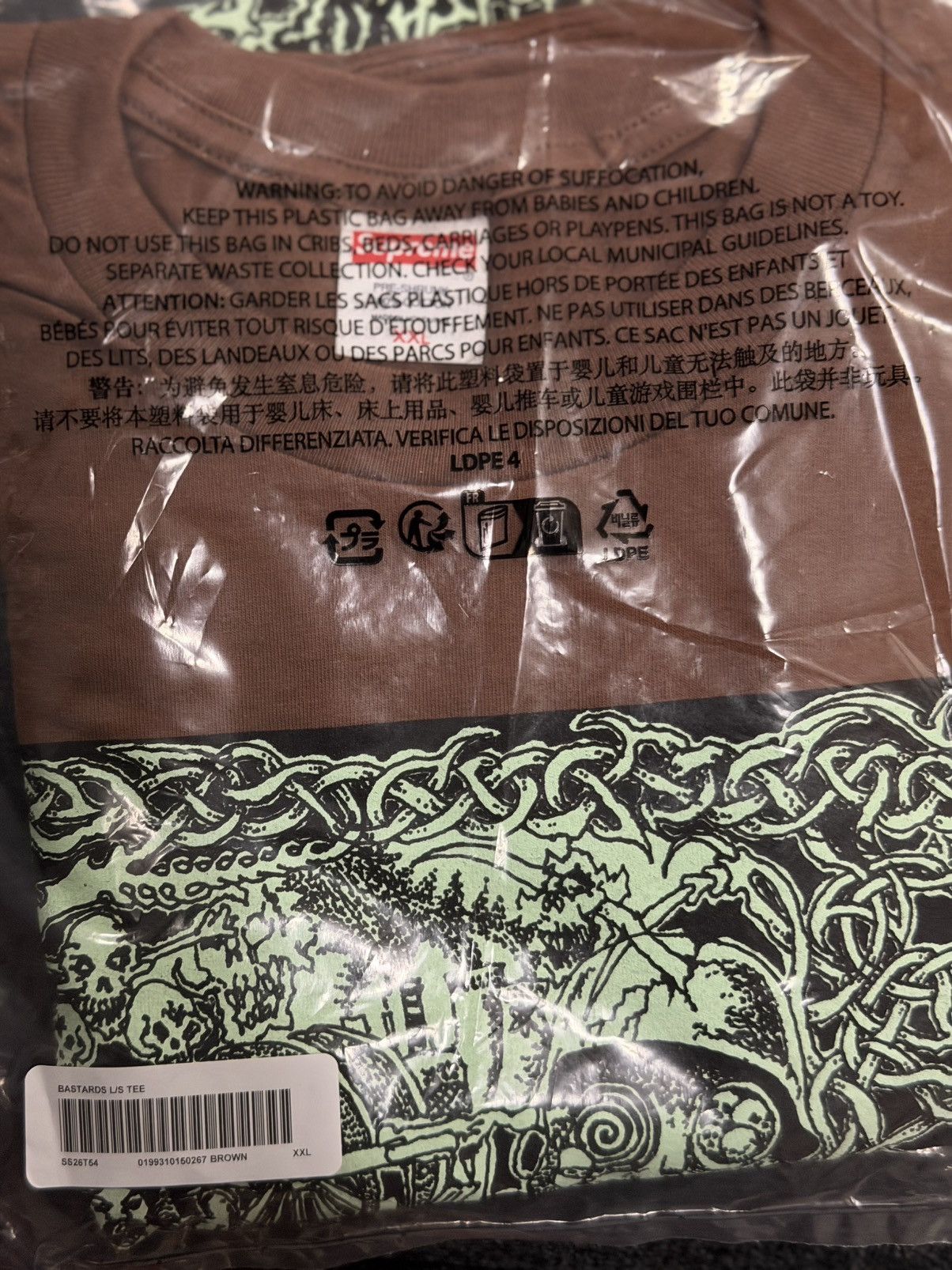 Supreme Supreme Brown Wombat Men's Long Sleeve Size US XL / EU 56 / 4 - 1 Thumbnail