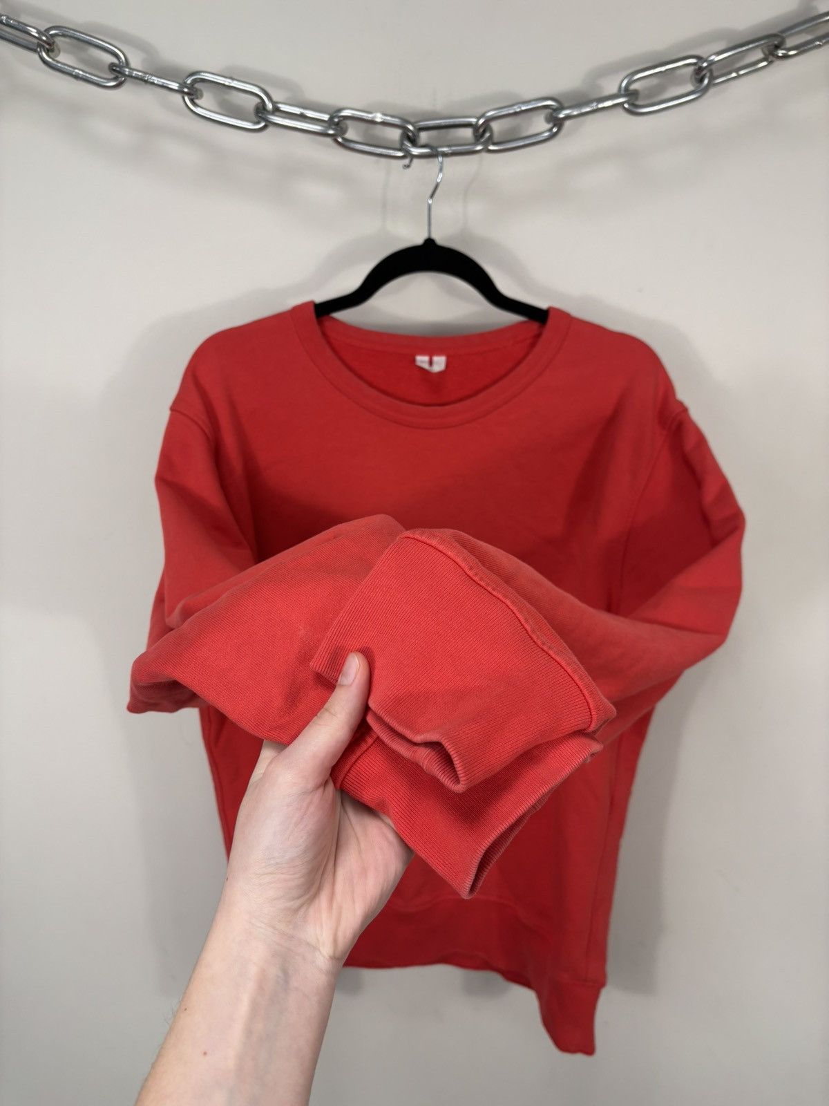 Arket Arket Men’s Red Organic Cotton Classic Basic Sweatshirt Size US L / EU 52-54 / 3 - 5 Thumbnail