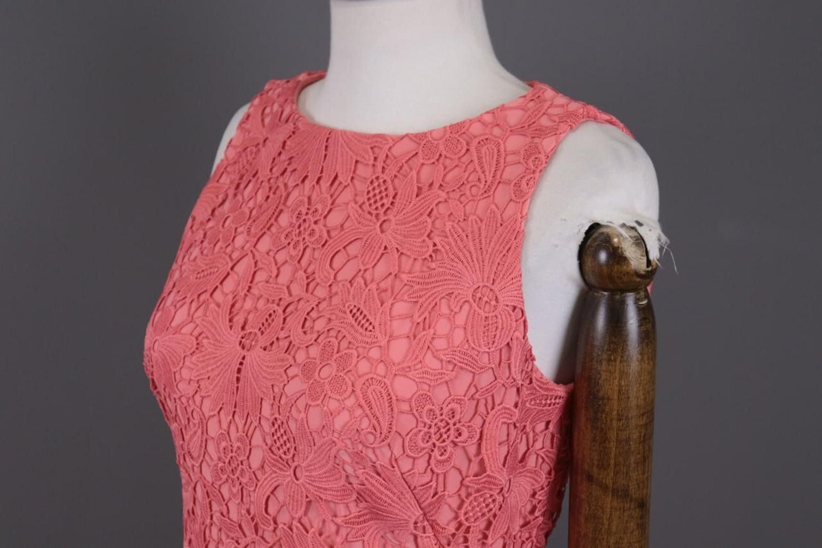 Lauren Ralph Lauren Lauren Ralph Lauren Pink Mesh Floral A-Line Dress Size 6 Size M / US 6-8 / IT 42-44 - 8 Thumbnail