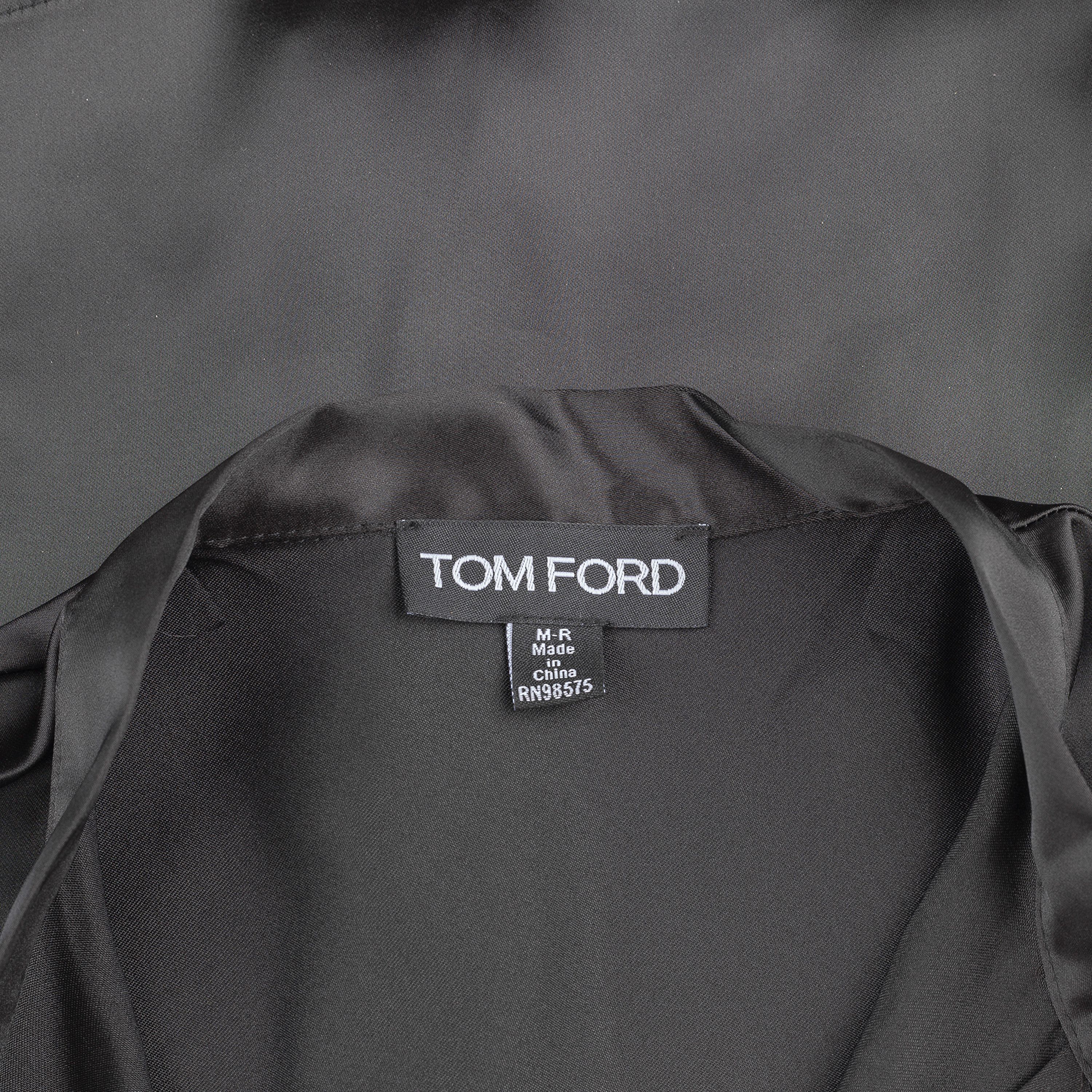 Tom Ford TOM FORD Vintage Black Ribbon Polyester Shirt (M) Size M / US 6-8 / IT 42-44 - 4 Thumbnail