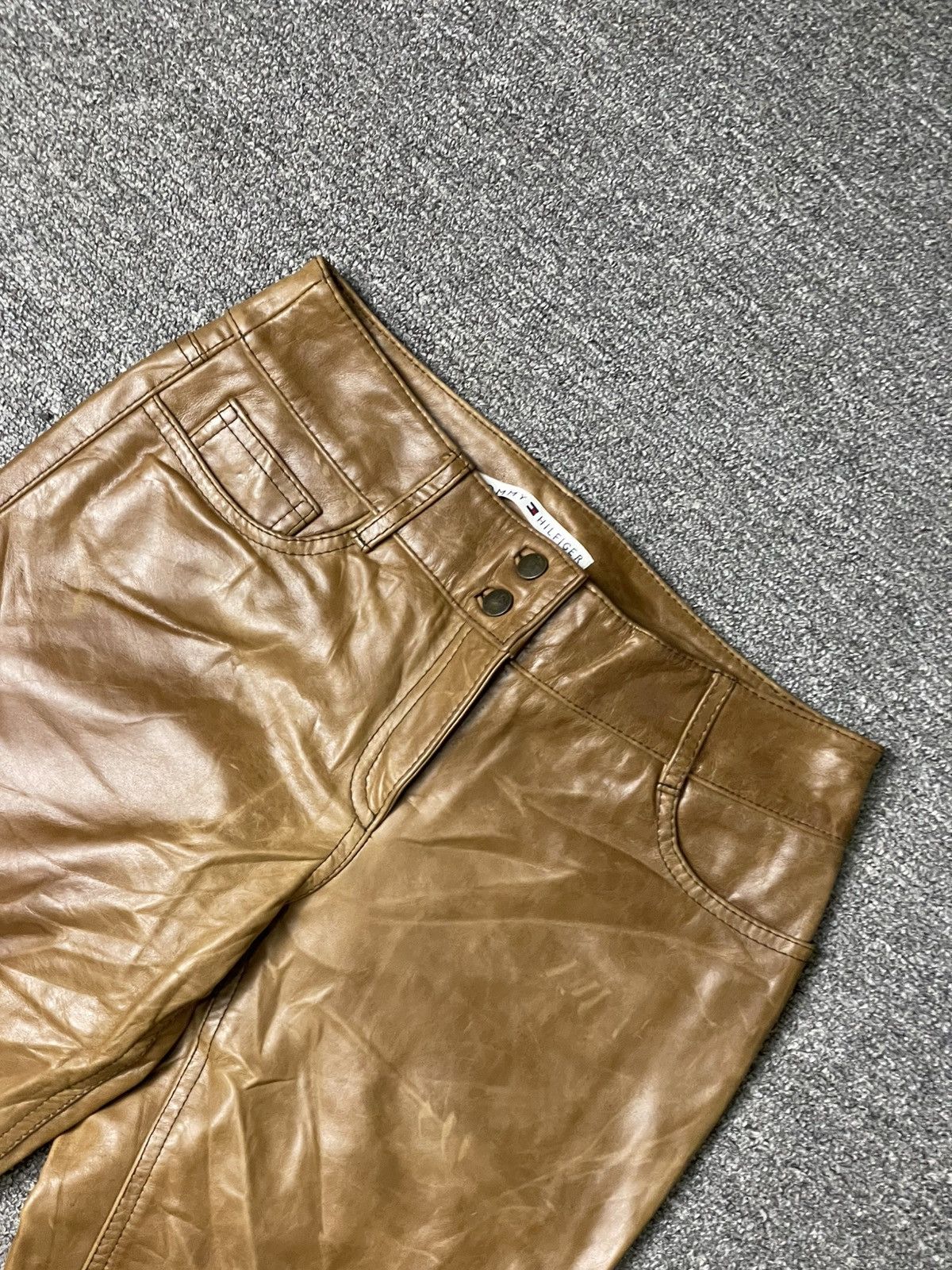 Leather × Tommy Hilfiger × Vintage Tommy Hilfiger Genuine Leather Pants (114) Size US 28 / EU 44 - 4 Thumbnail